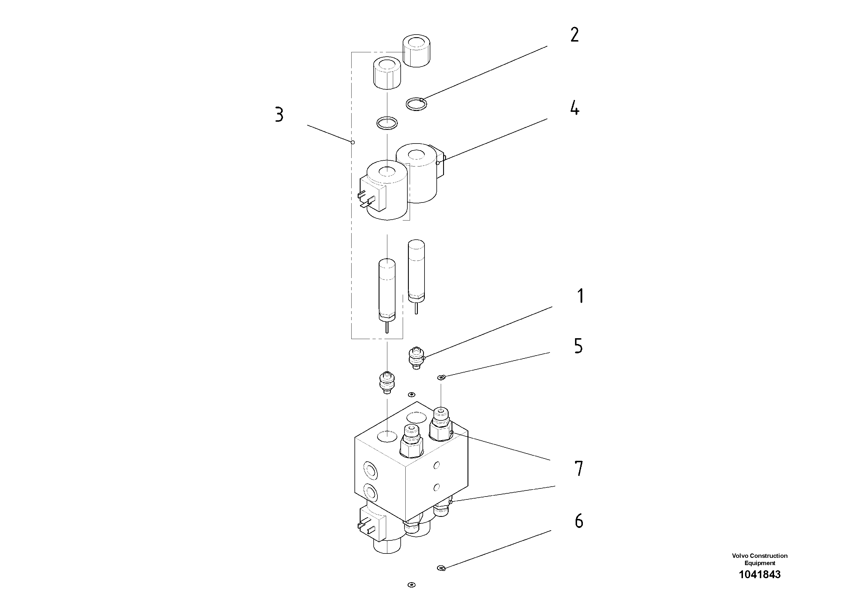 Схема запчастей Volvo ABG2820 - 53808 Control block ABG2820 S/N 20814 -