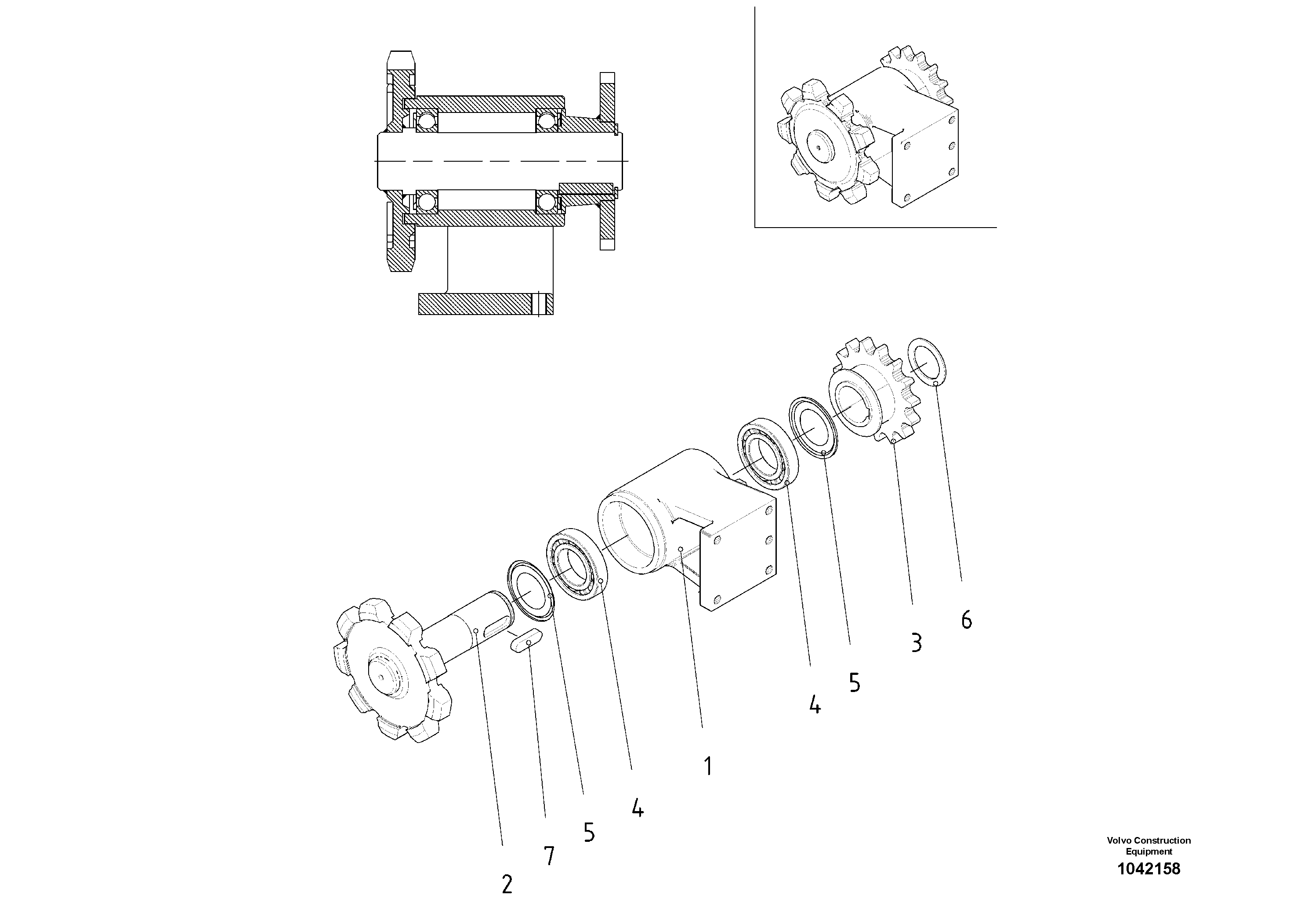 Схема запчастей Volvo ABG2820 - 54455 Power unit ABG2820 S/N 20814 -