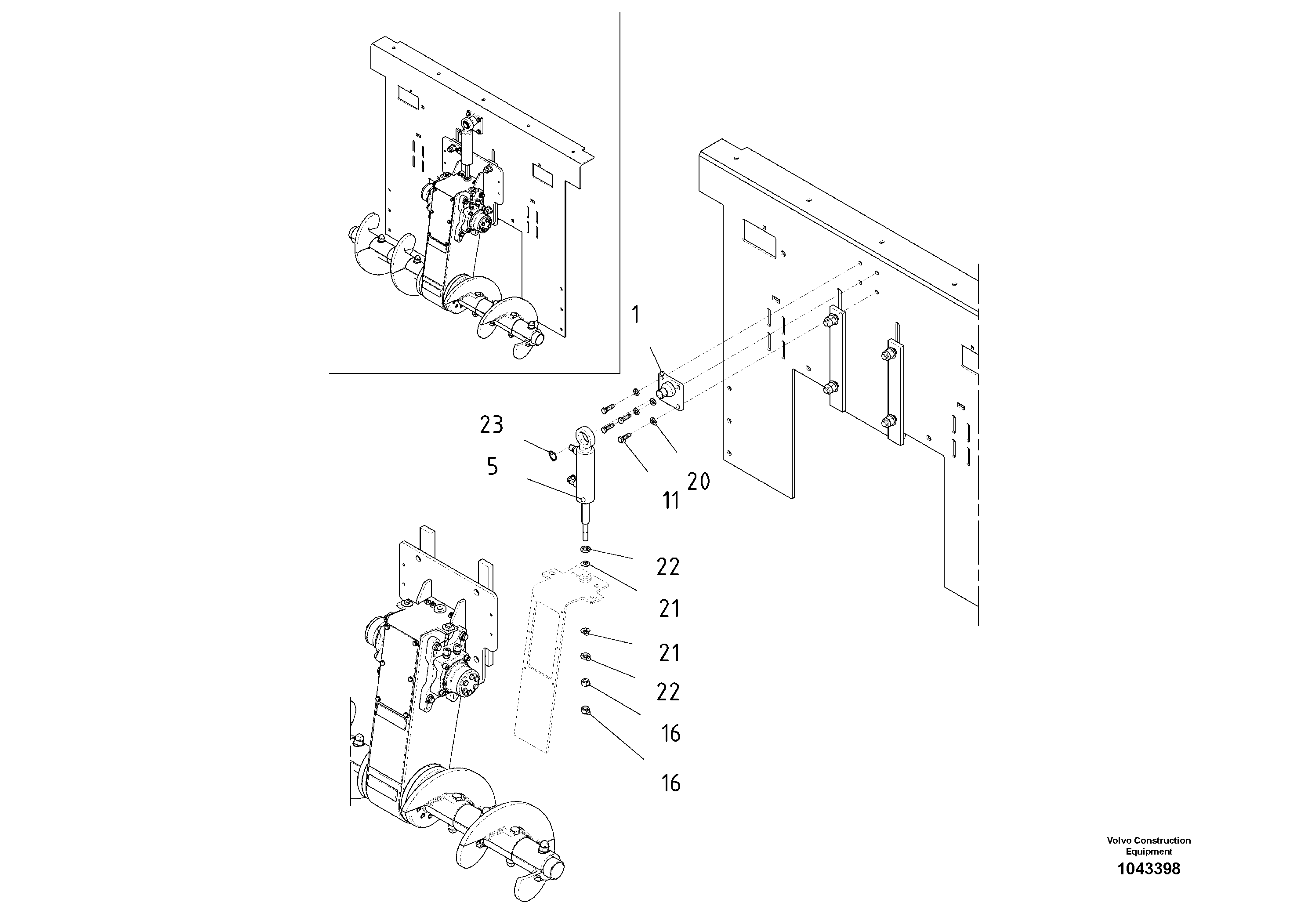 Схема запчастей Volvo ABG2820 - 57020 Basic Auger ABG2820 S/N 20814 -