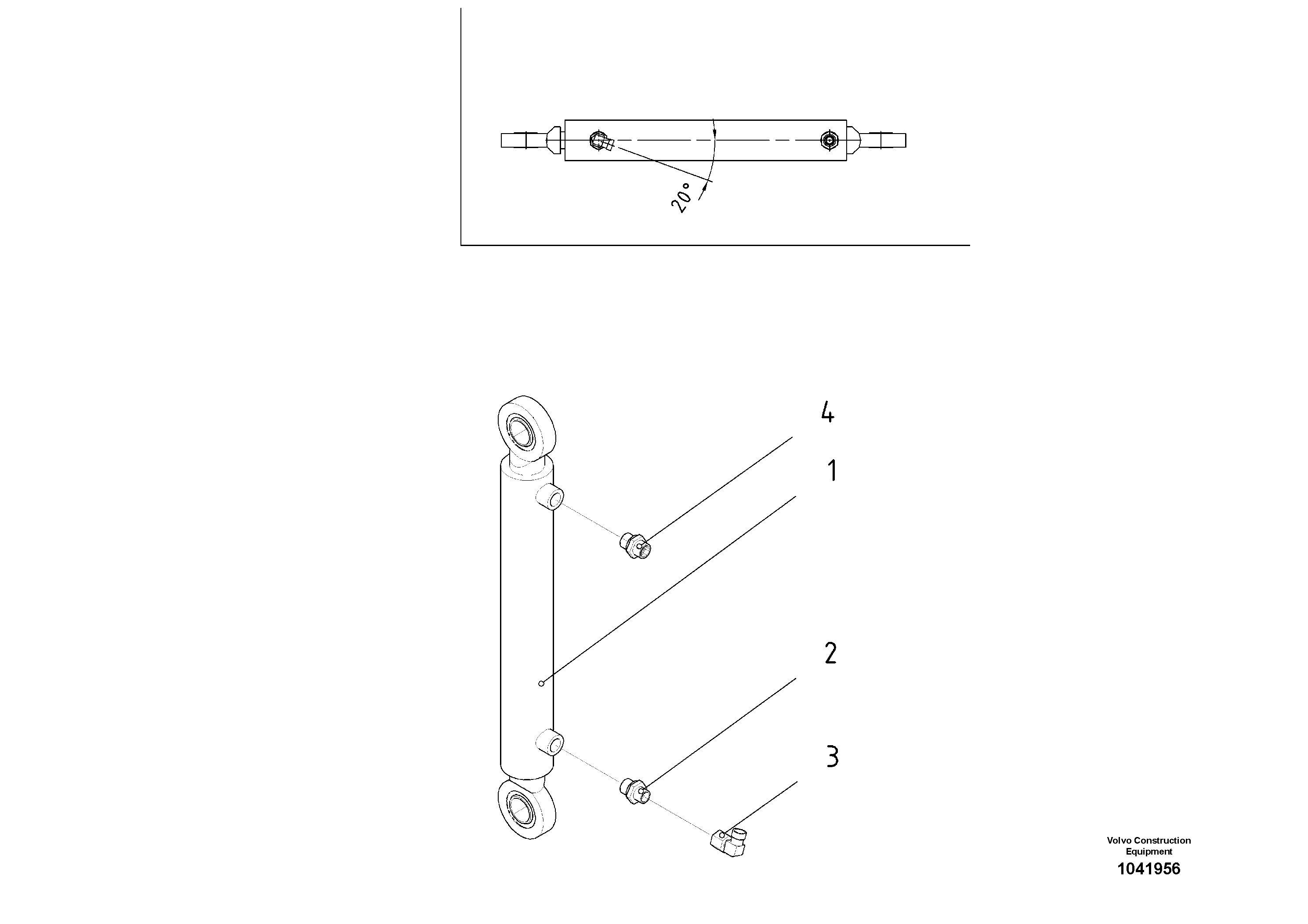 Схема запчастей Volvo ABG2820 - 60802 Screed Cylinder ABG2820 S/N 20814 -
