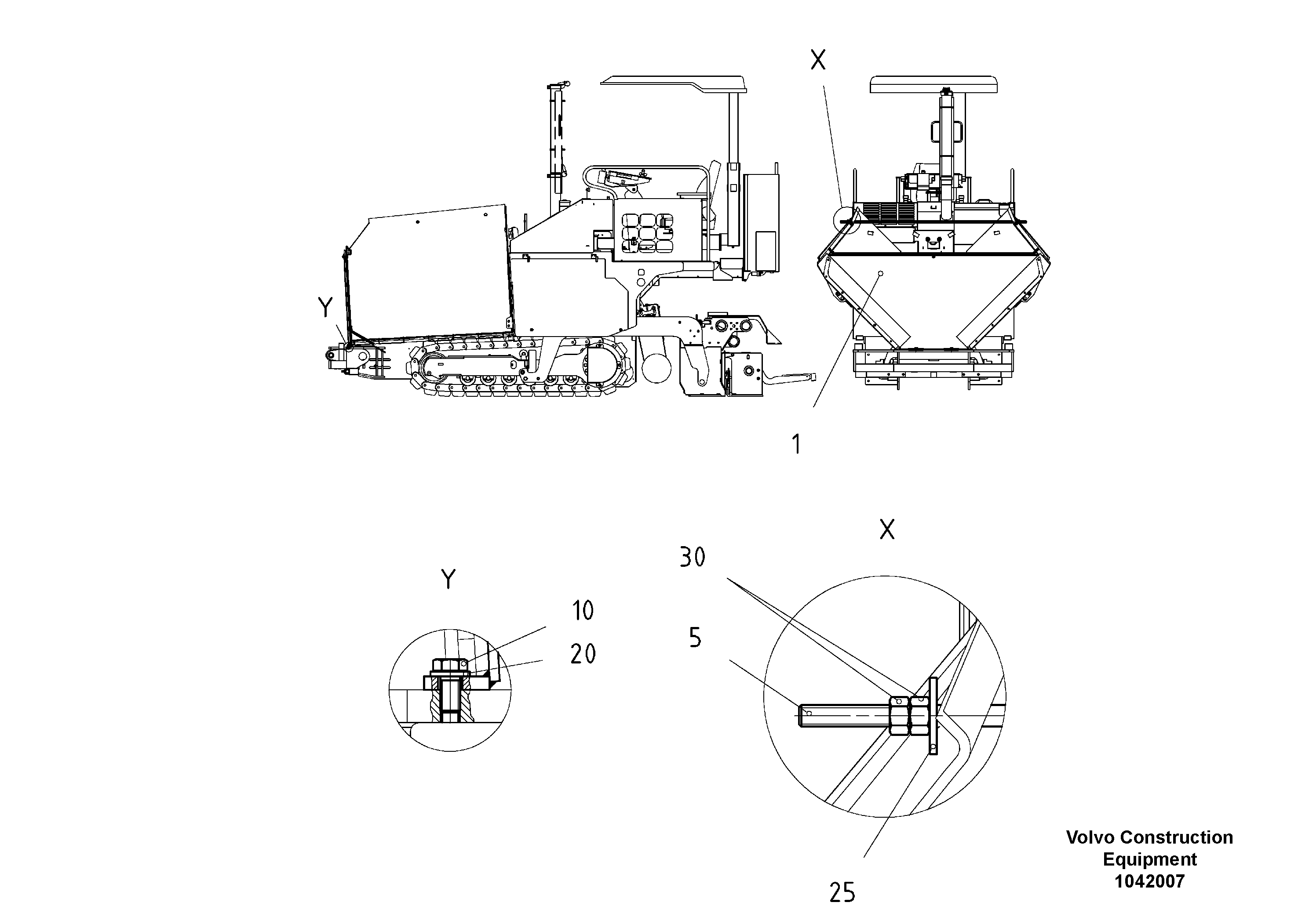 Схема запчастей Volvo ABG2820 - 51419 Door Front ABG2820 S/N 20814 -