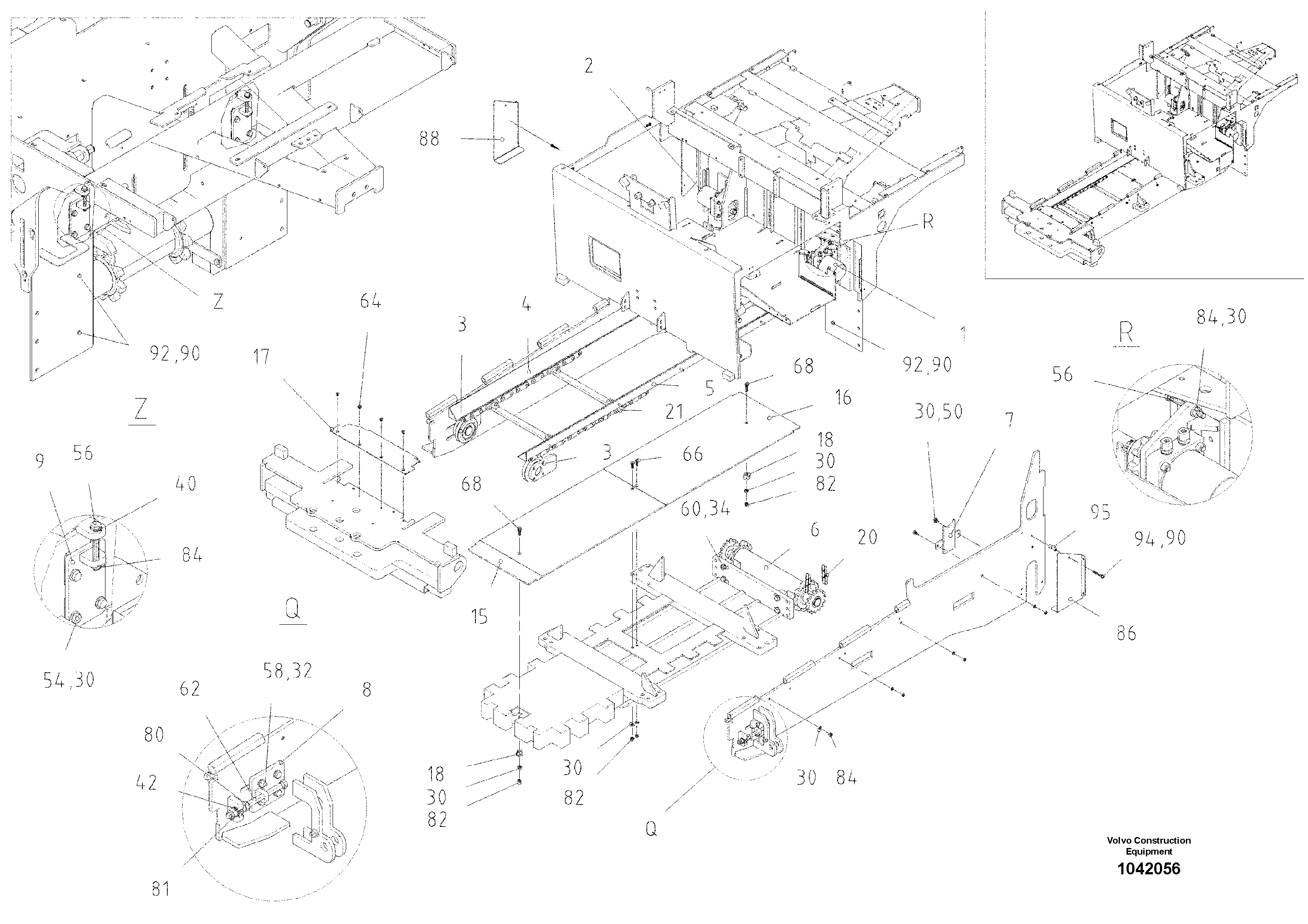 Схема запчастей Volvo ABG2820 - 51660 Delivery Belt Assembly ABG2820 S/N 20814 -