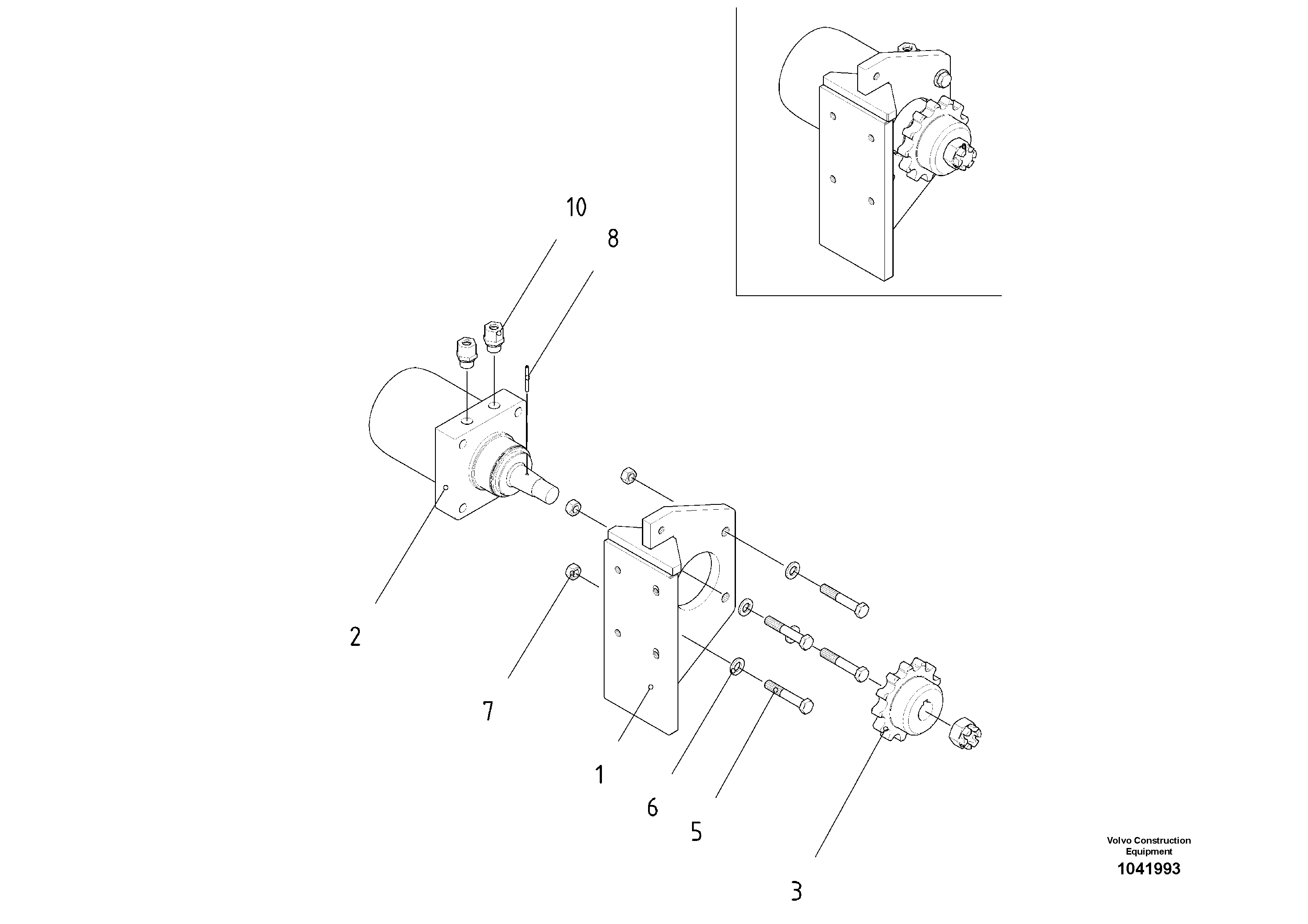 Схема запчастей Volvo ABG2820 - 51661 Conveyor Drive ABG2820 S/N 20814 -
