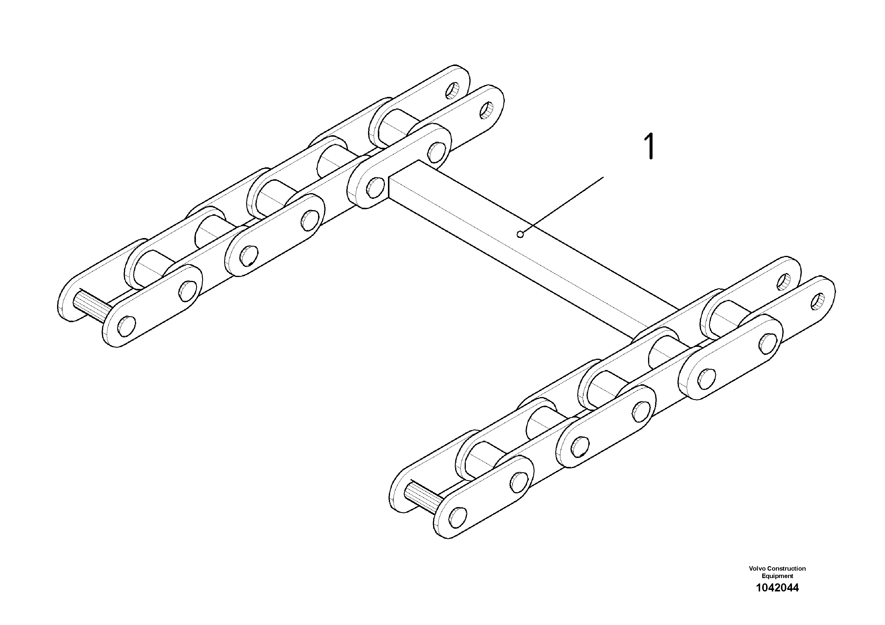 Схема запчастей Volvo ABG2820 - 51665 Conveyor Chain ABG2820 S/N 20814 -