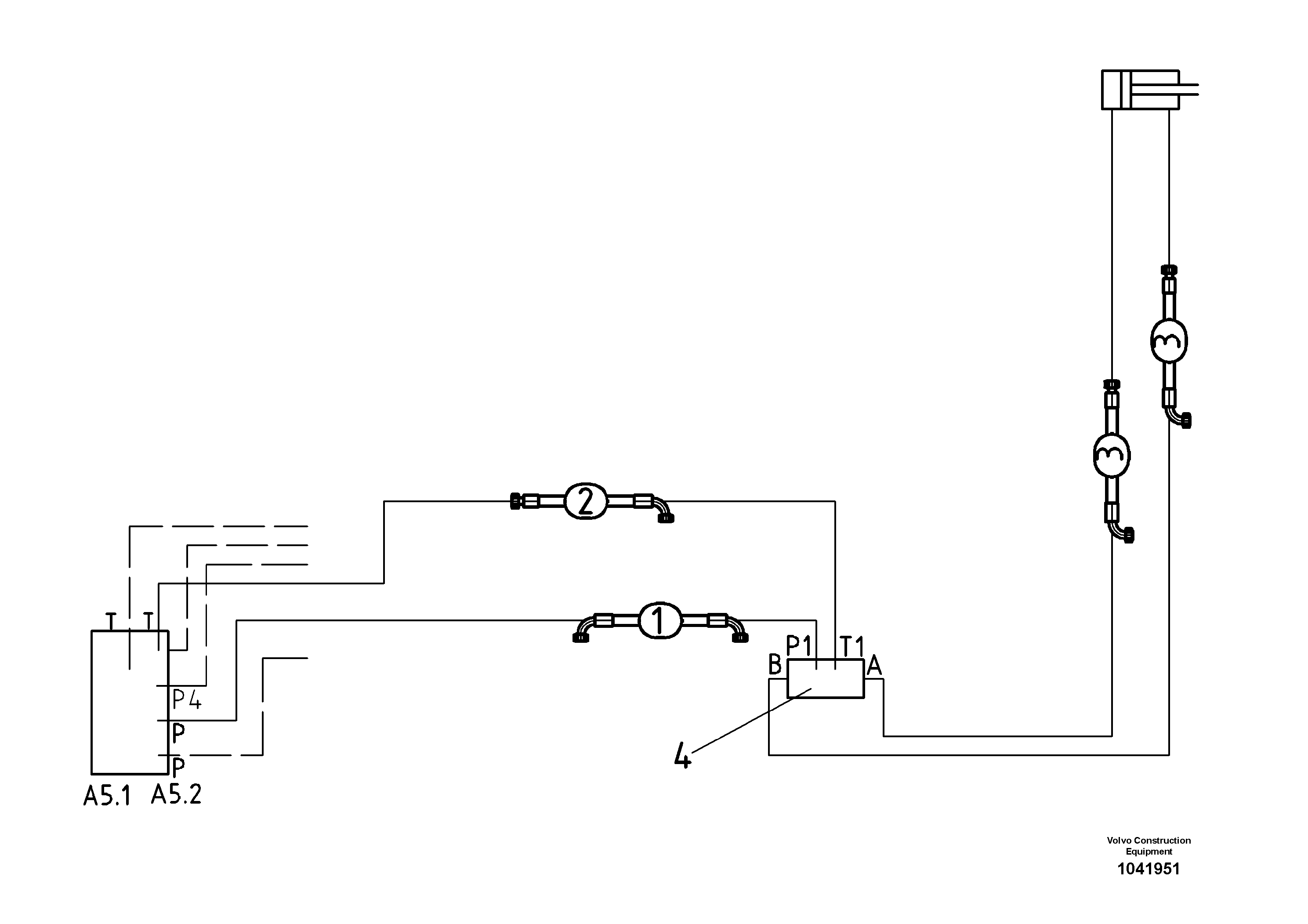 Схема запчастей Volvo ABG2820 - 51673 Hydraulic Auger Height ABG2820 S/N 20814 -