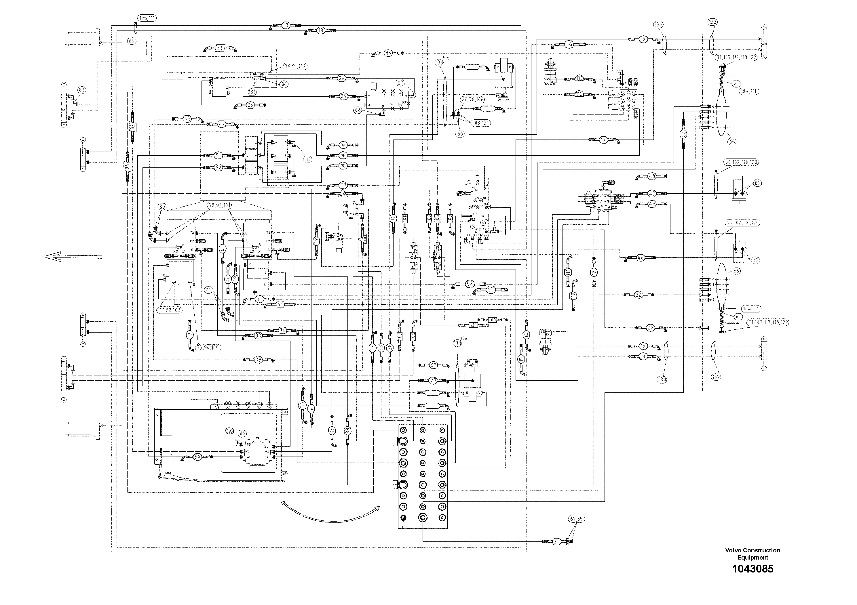 Схема запчастей Volvo ABG5820 - 80588 Hose Lines ABG5820 S/N 20975 -