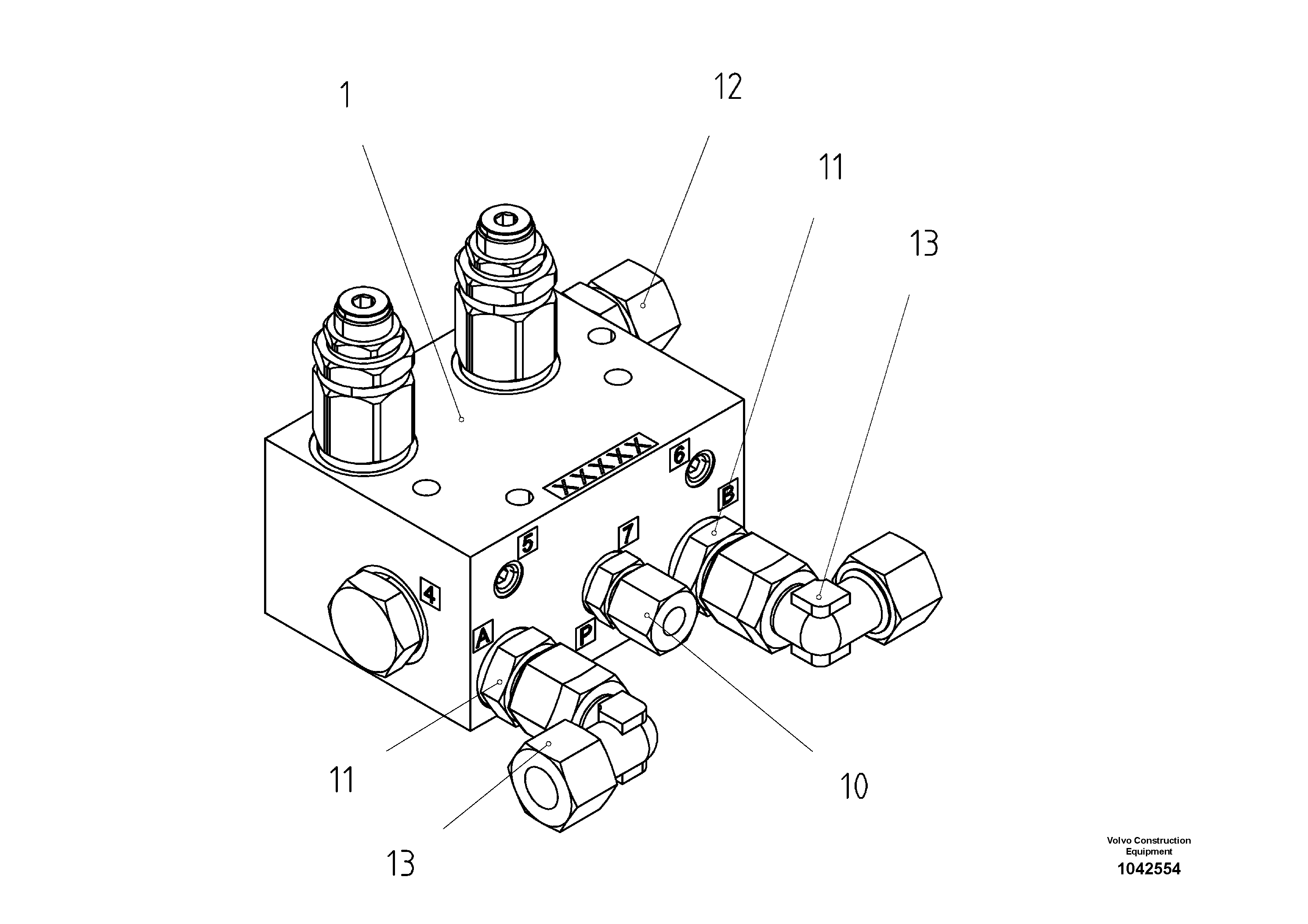 Схема запчастей Volvo ABG5820 - 54964 Valve Block Tensioner ABG5820 S/N 20975 -