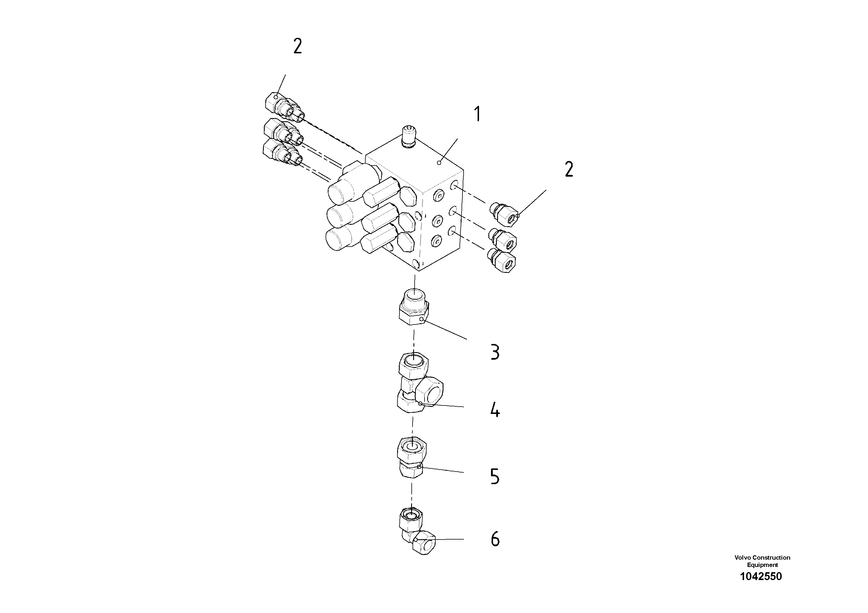 Схема запчастей Volvo ABG5820 - 55370 Valve Block Conveyor/vibration ABG5820 S/N 20975 -