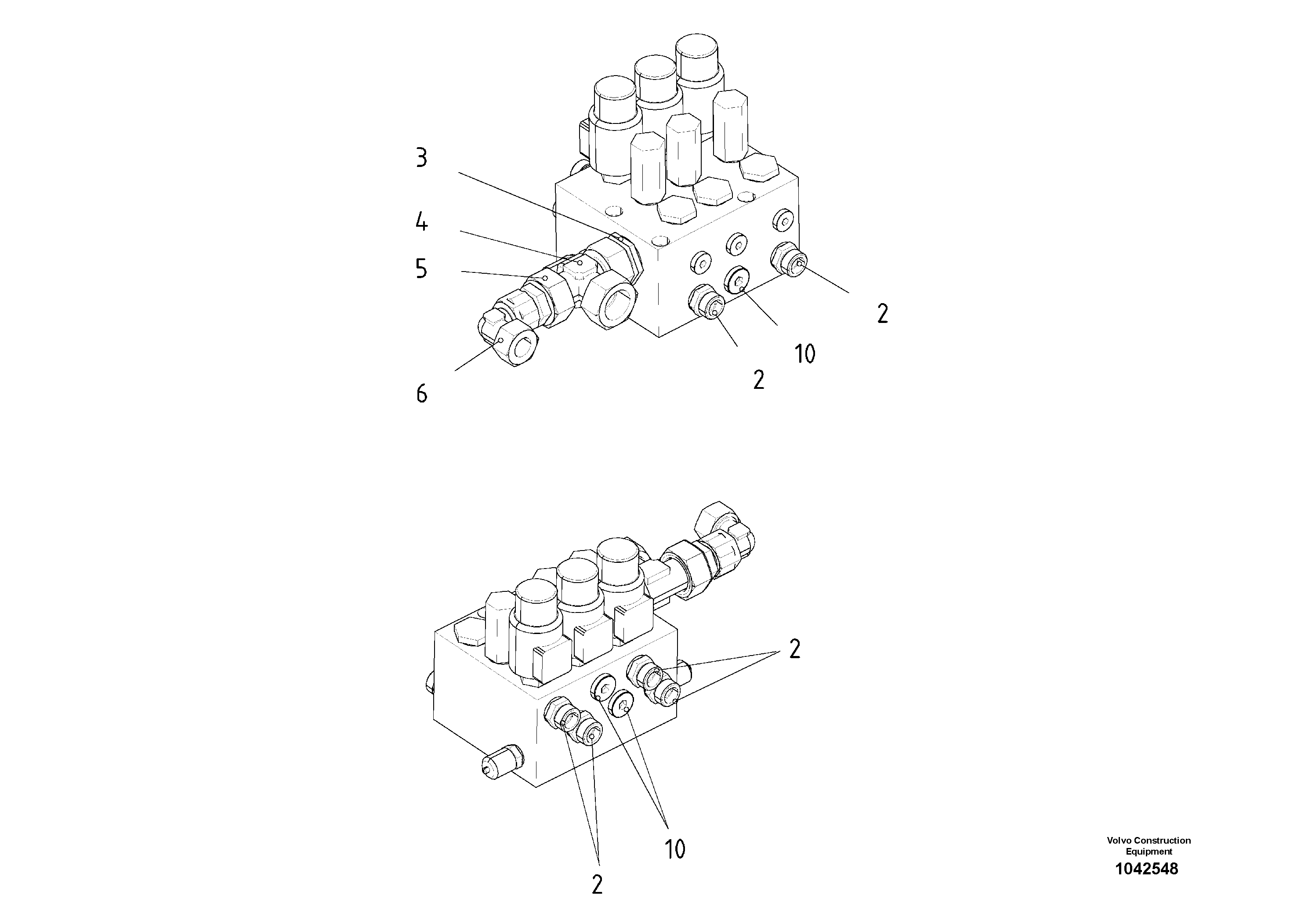 Схема запчастей Volvo ABG5820 - 56094 Valve Block Conveyor ABG5820 S/N 20975 -