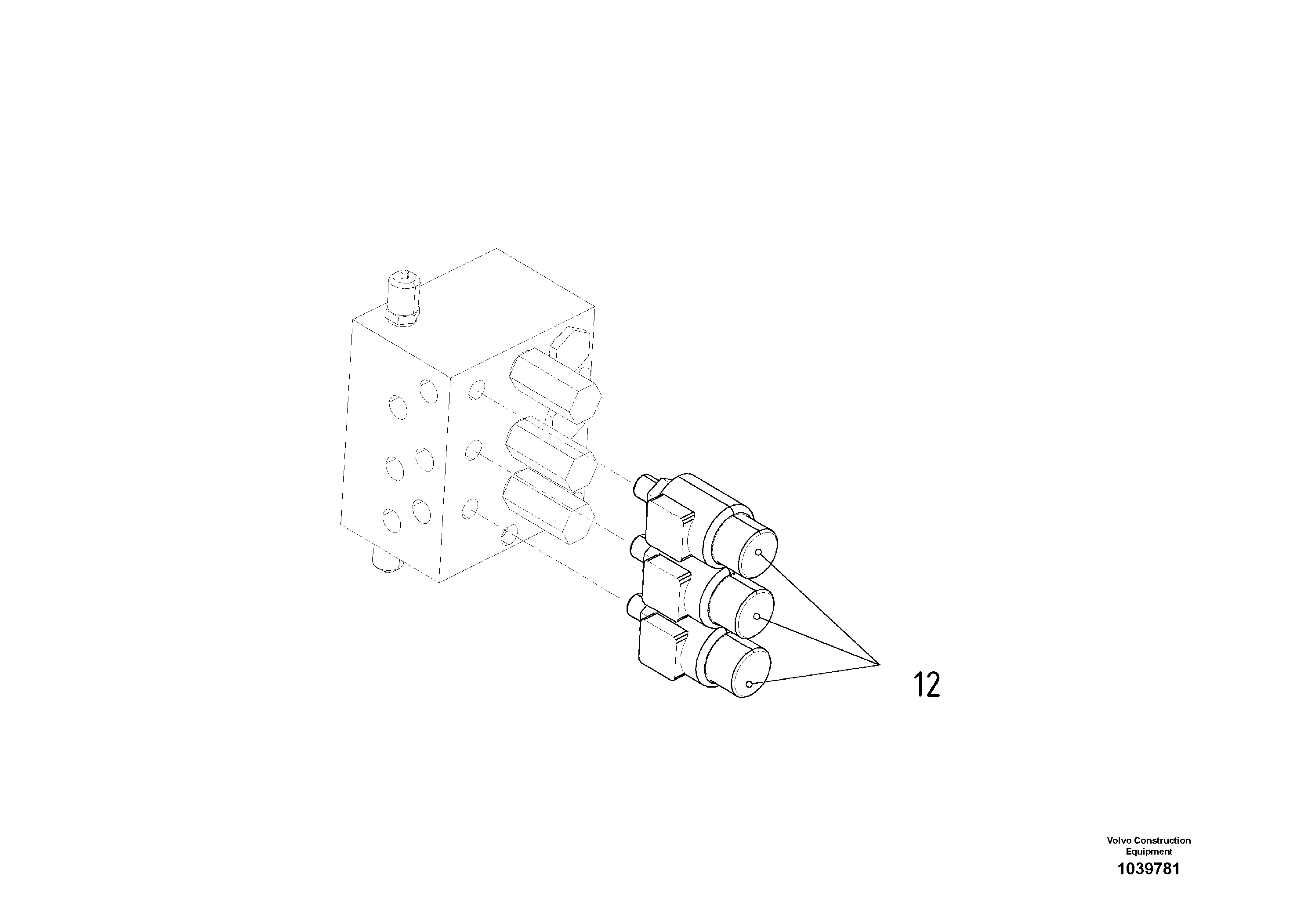 Схема запчастей Volvo ABG5820 - 56095 Valve block ABG5820 S/N 20975 -