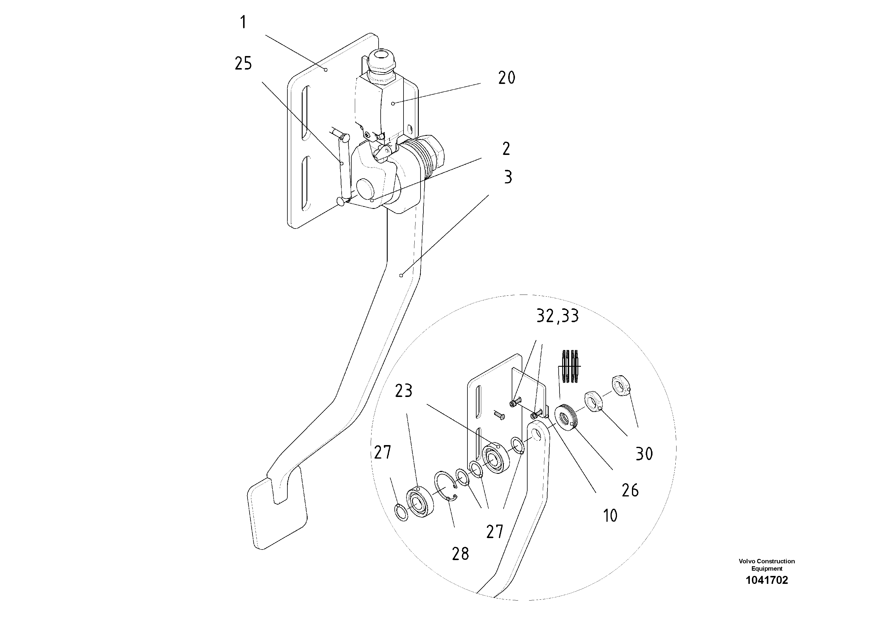 Схема запчастей Volvo ABG5820 - 55378 Mix Level Control Switch ABG5820 S/N 20975 -