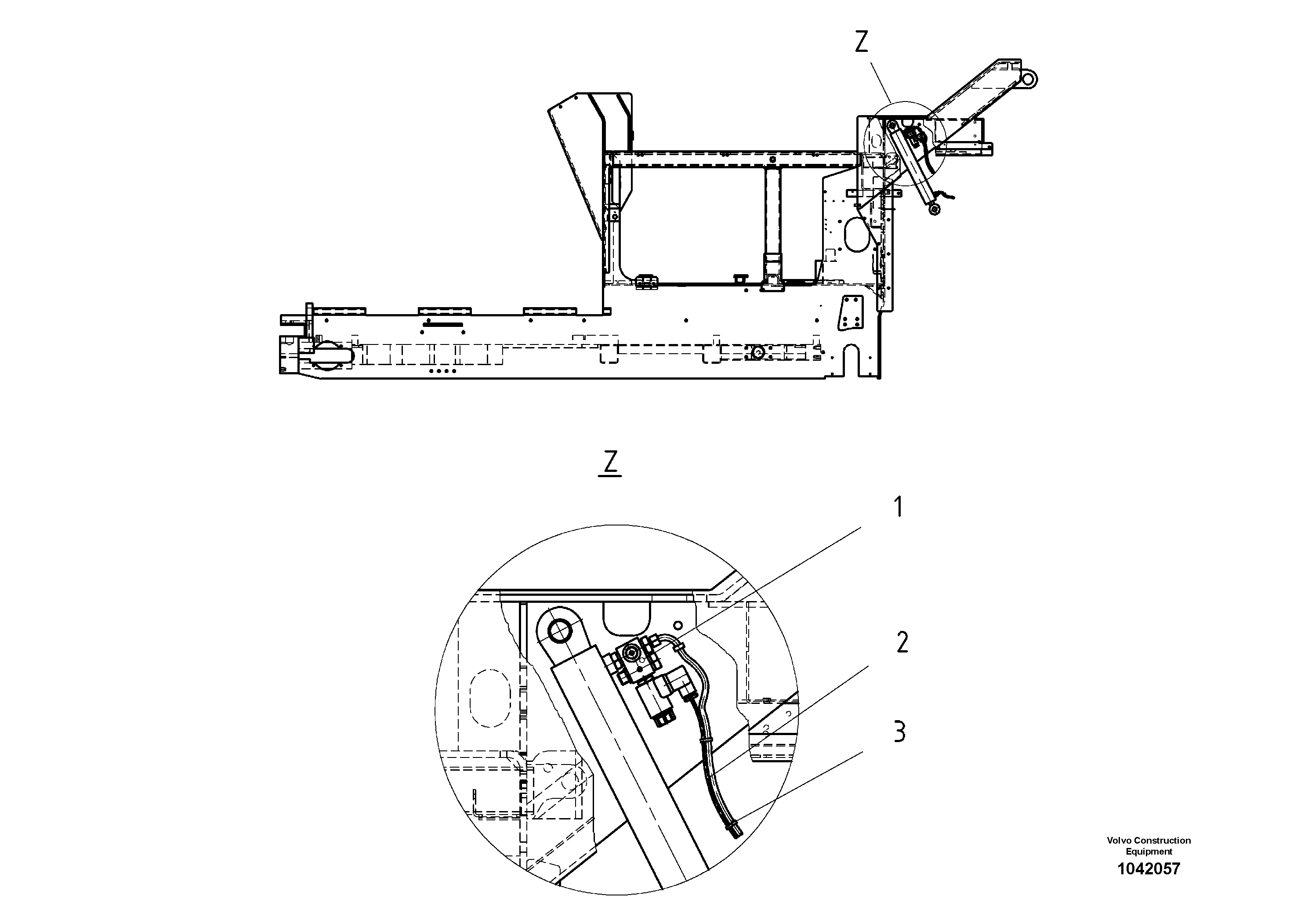 Схема запчастей Volvo ABG5820 - 55396 Screed Anti-Climbing Lock ABG5820 S/N 20975 -