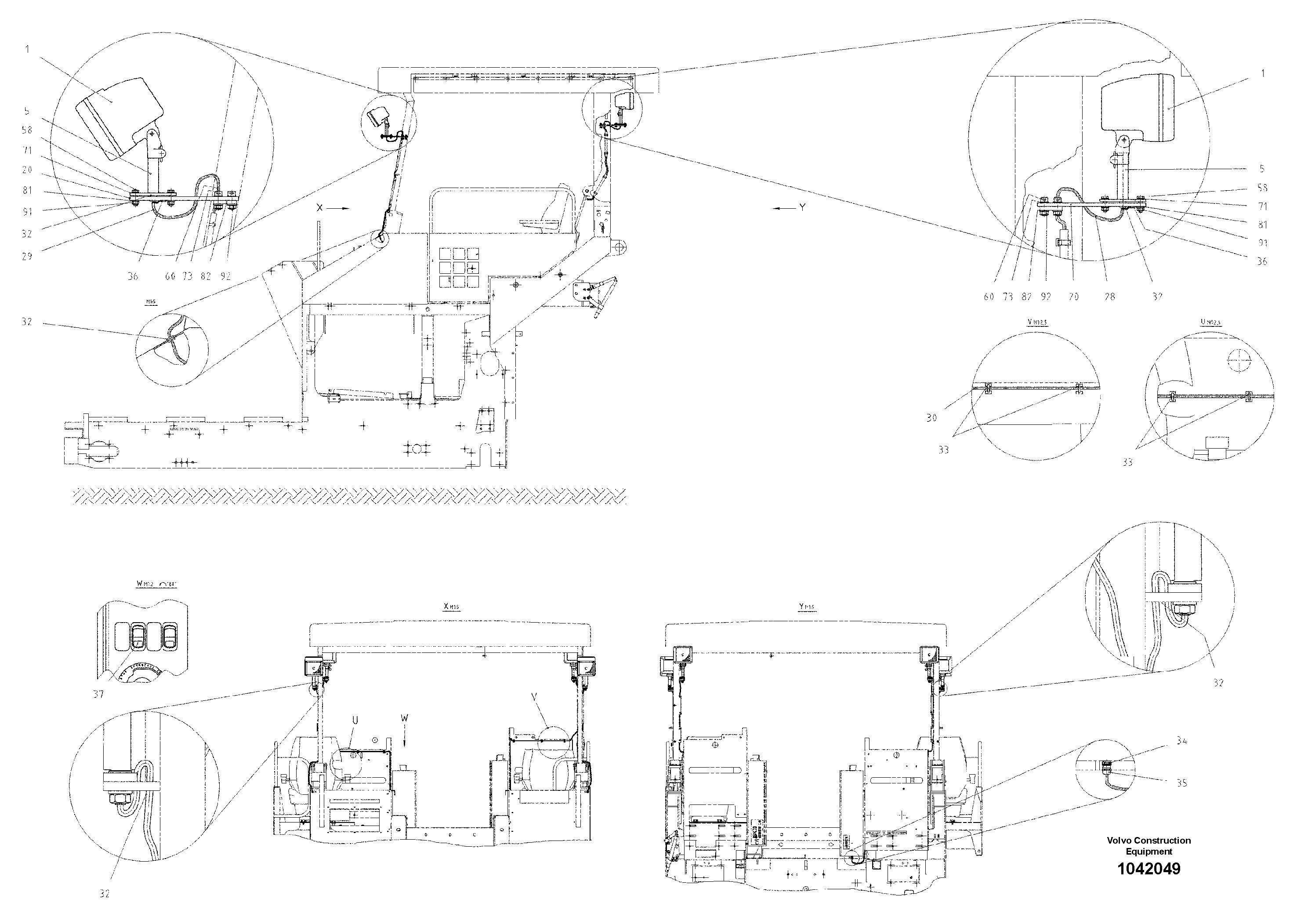 Схема запчастей Volvo ABG5820 - 48320 Xenon-flood lights ABG5820 S/N 20975 -