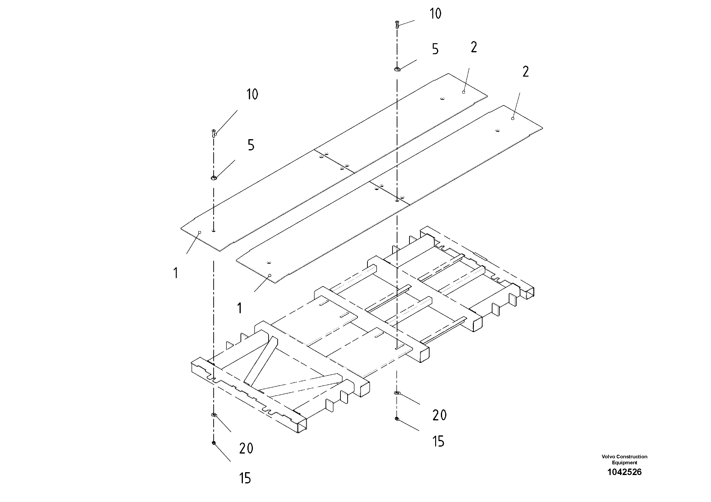 Схема запчастей Volvo ABG5820 - 53106 Conveyor Floor Plate ABG5820 S/N 20975 -