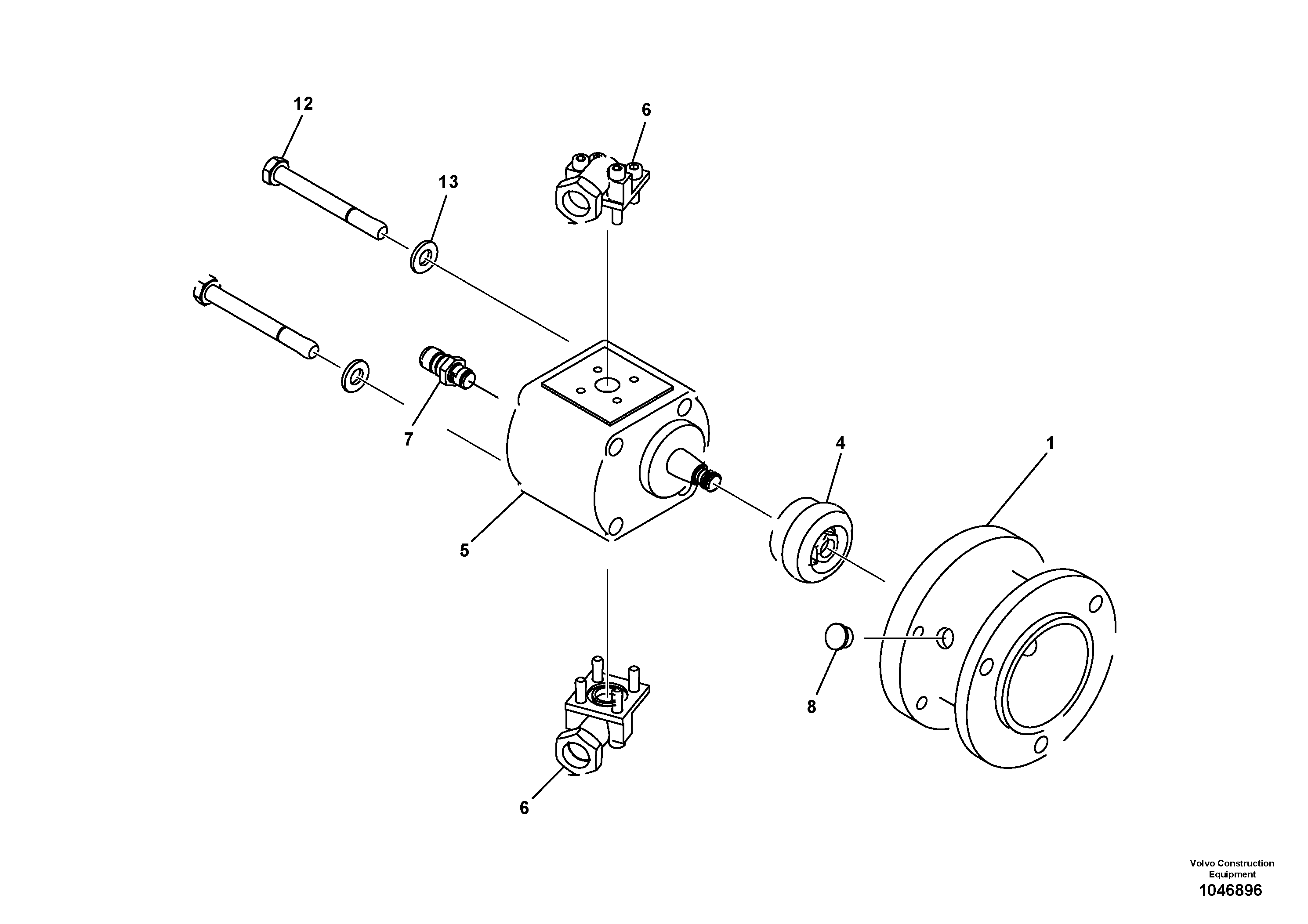 Схема запчастей Volvo ABG5820 - 14944 Hydr. Motor with coupling for vibrator/basic screed VB 78 ETC ATT. SCREED 2,5 - 9,0 M ABG5820/6820/7820/7820B