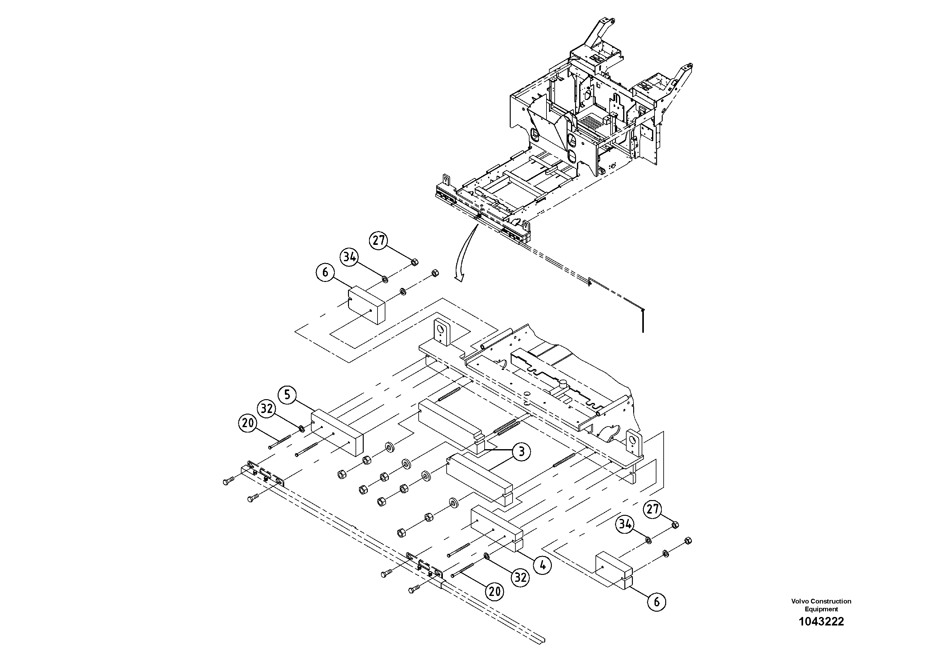 Схема запчастей Volvo ABG5820 - 53851 Ballast ABG5820 S/N 20975 -