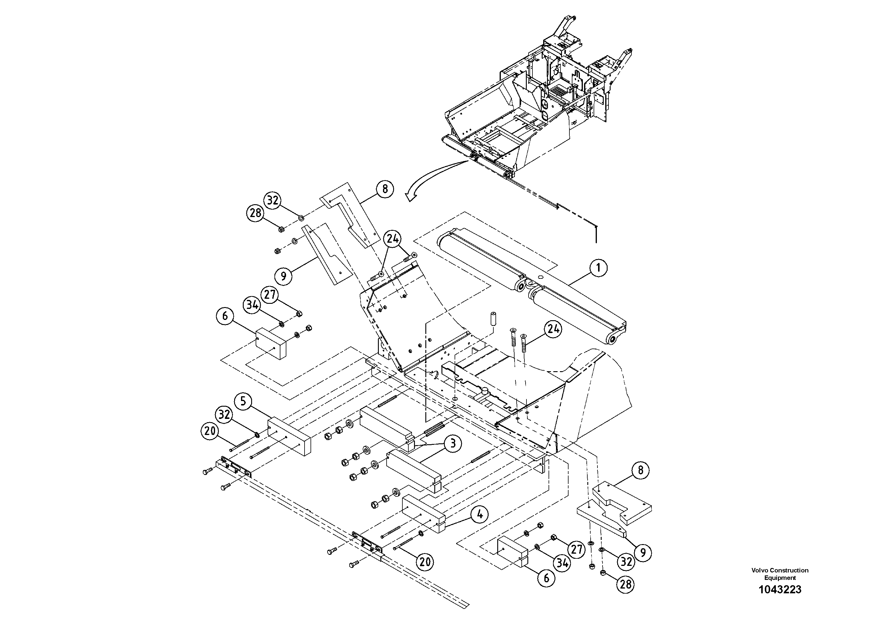 Схема запчастей Volvo ABG5820 - 53852 Ballast ABG5820 S/N 20975 -