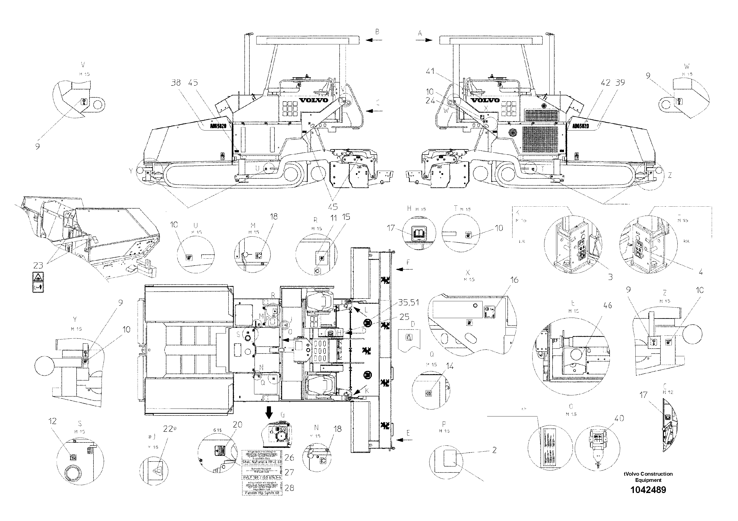 Схема запчастей Volvo ABG5820 - 52211 Signs ABG5820 S/N 20975 -