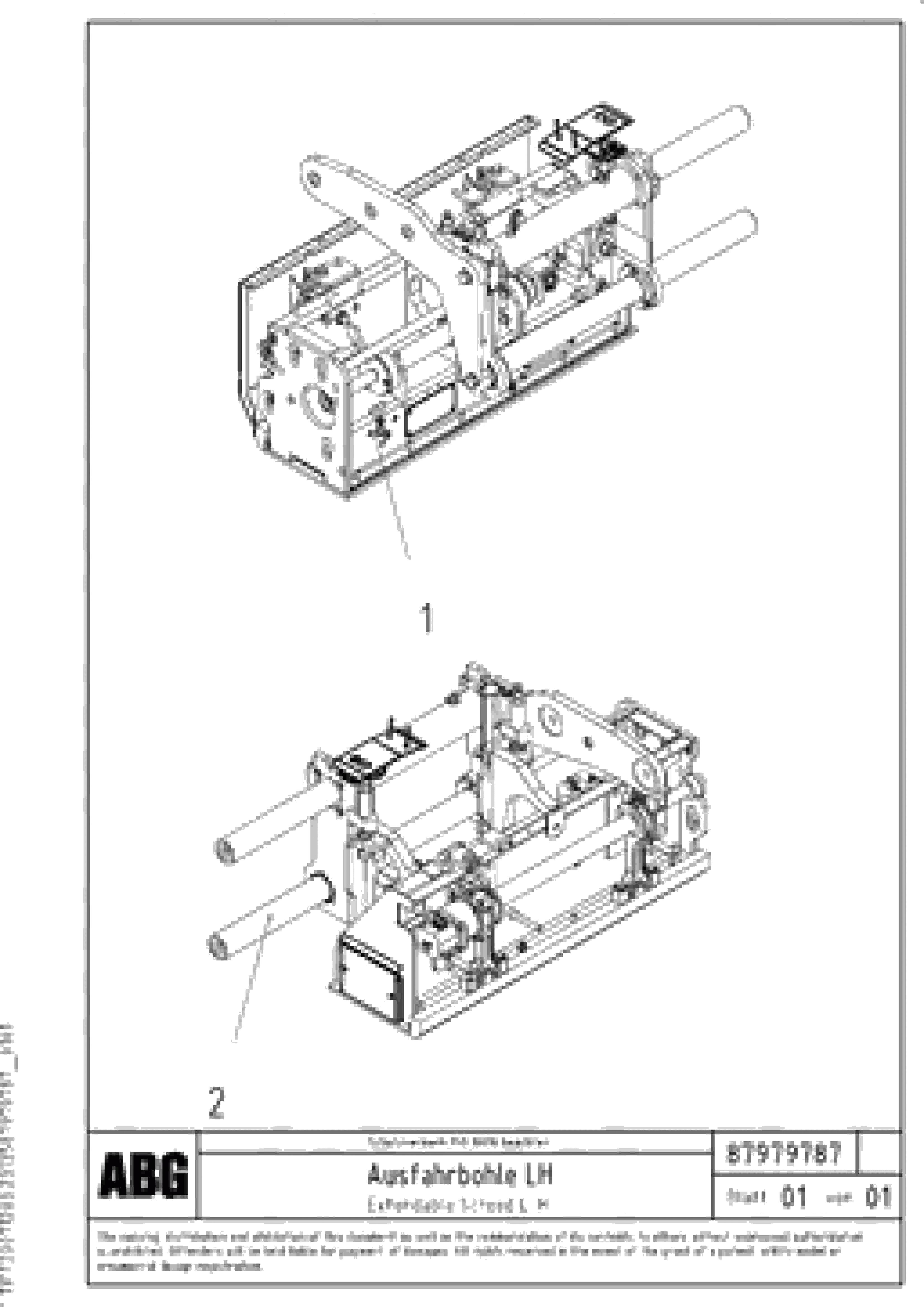Схема запчастей Volvo ABG5820 - 72332 Extendable screed VB 78 GTC ATT. SCREEDS 2,5 - 9,0M ABG5820/6820/7820/7820B