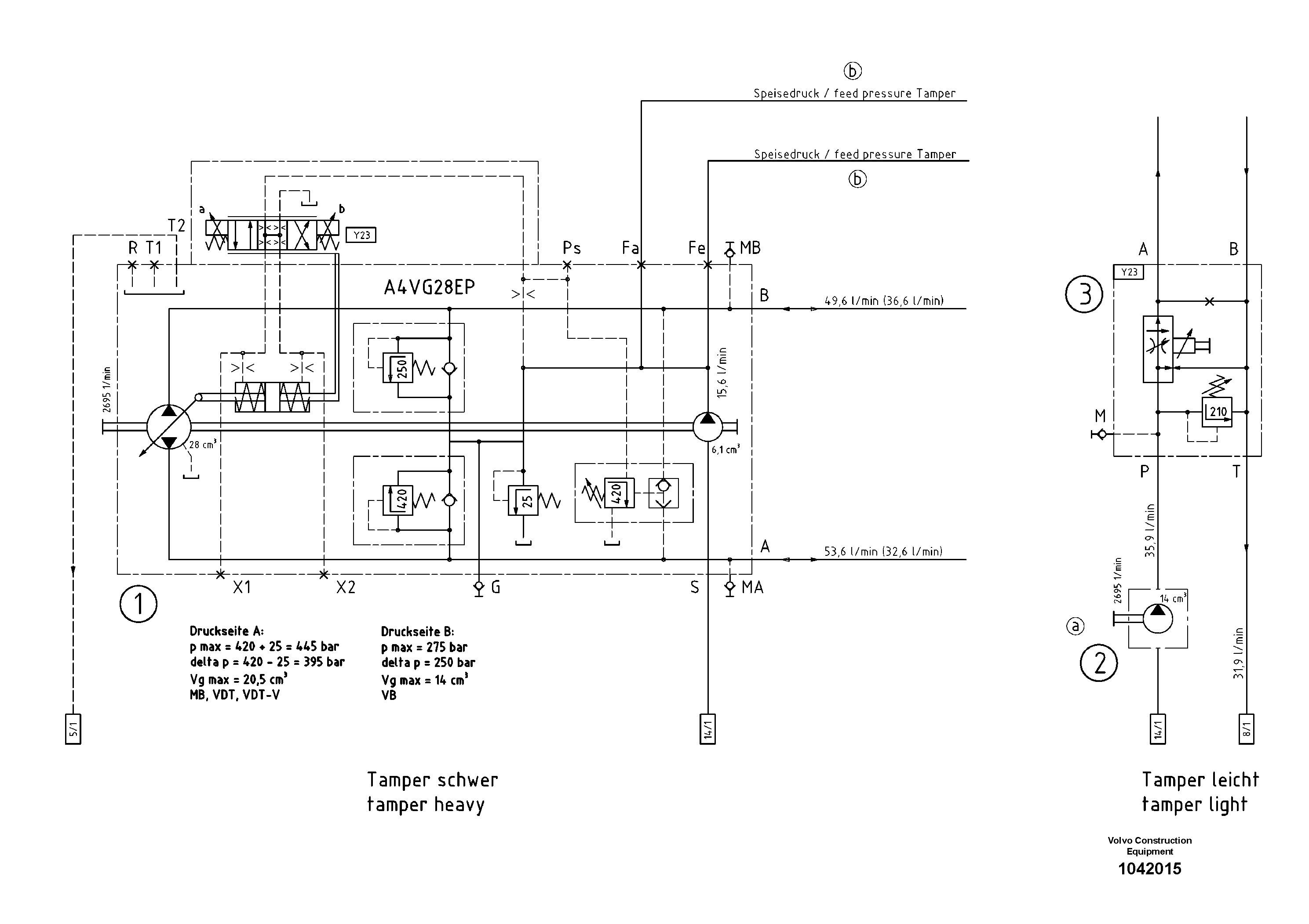 Схема запчастей Volvo ABG6820 - 47826 Hydraulics ABG6820 S/N 20836 -