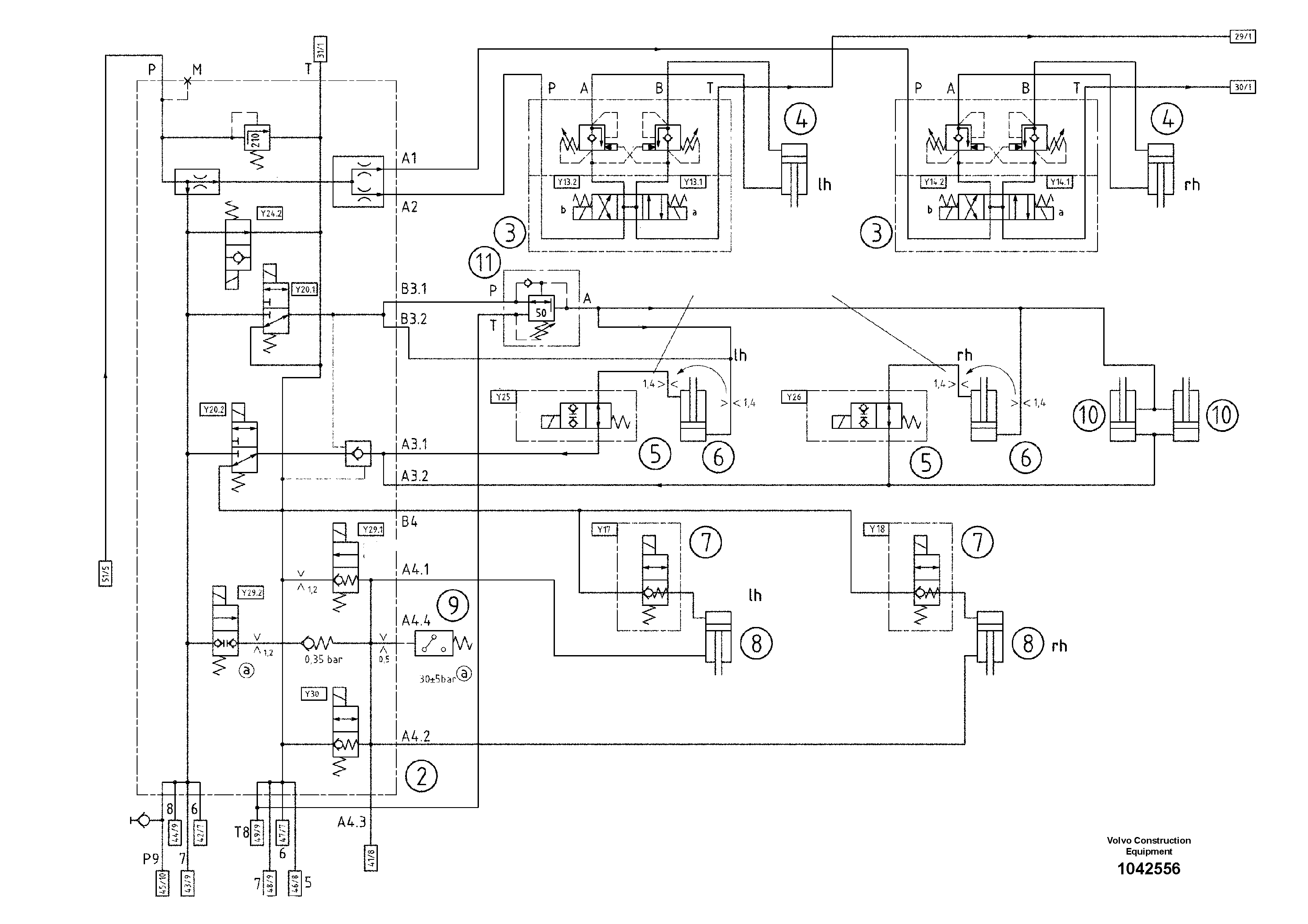 Схема запчастей Volvo ABG6820 - 47832 Hydraulics ABG6820 S/N 20836 -
