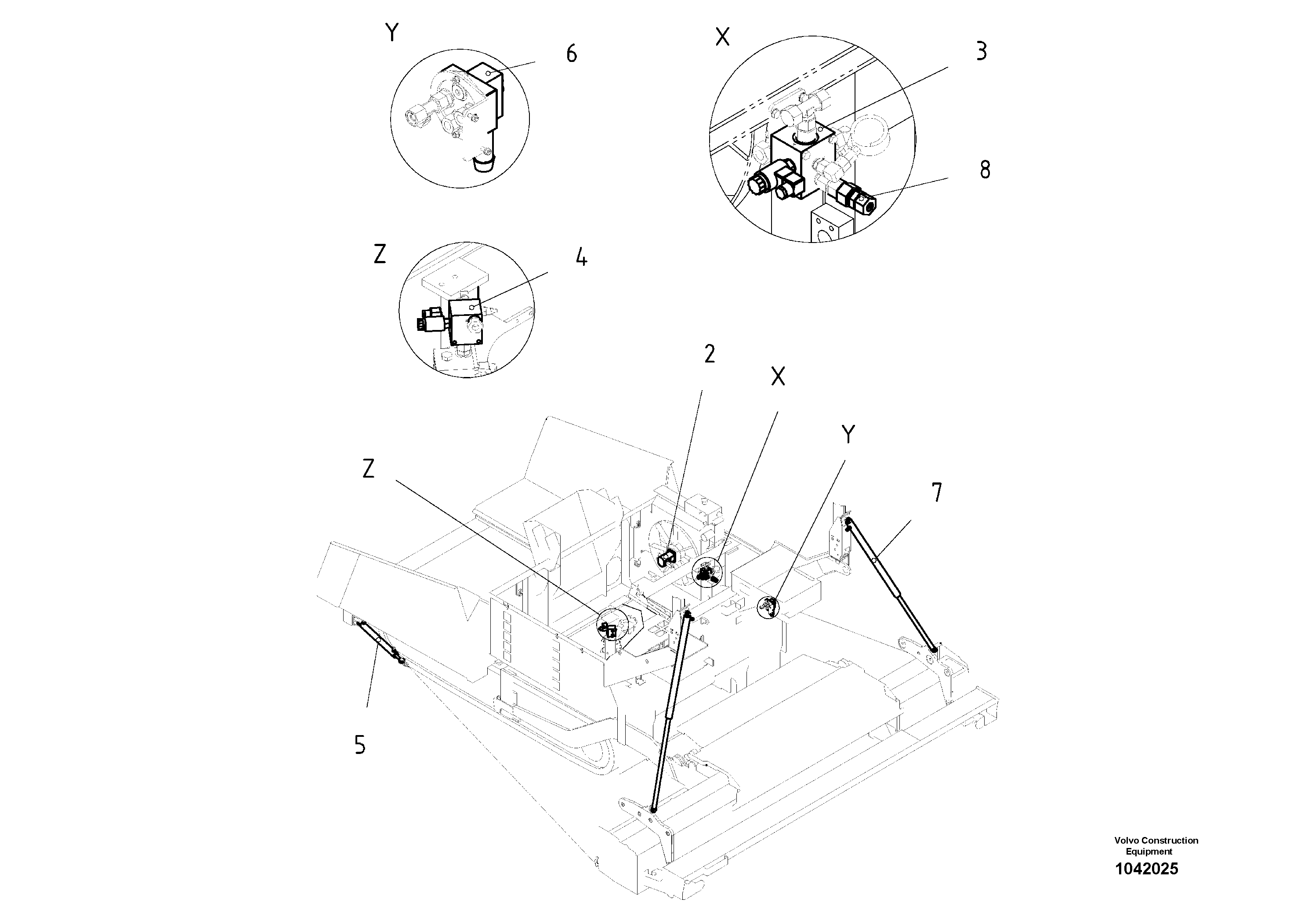 Схема запчастей Volvo ABG6820 - 48178 Hydraulics ABG6820 S/N 20836 -