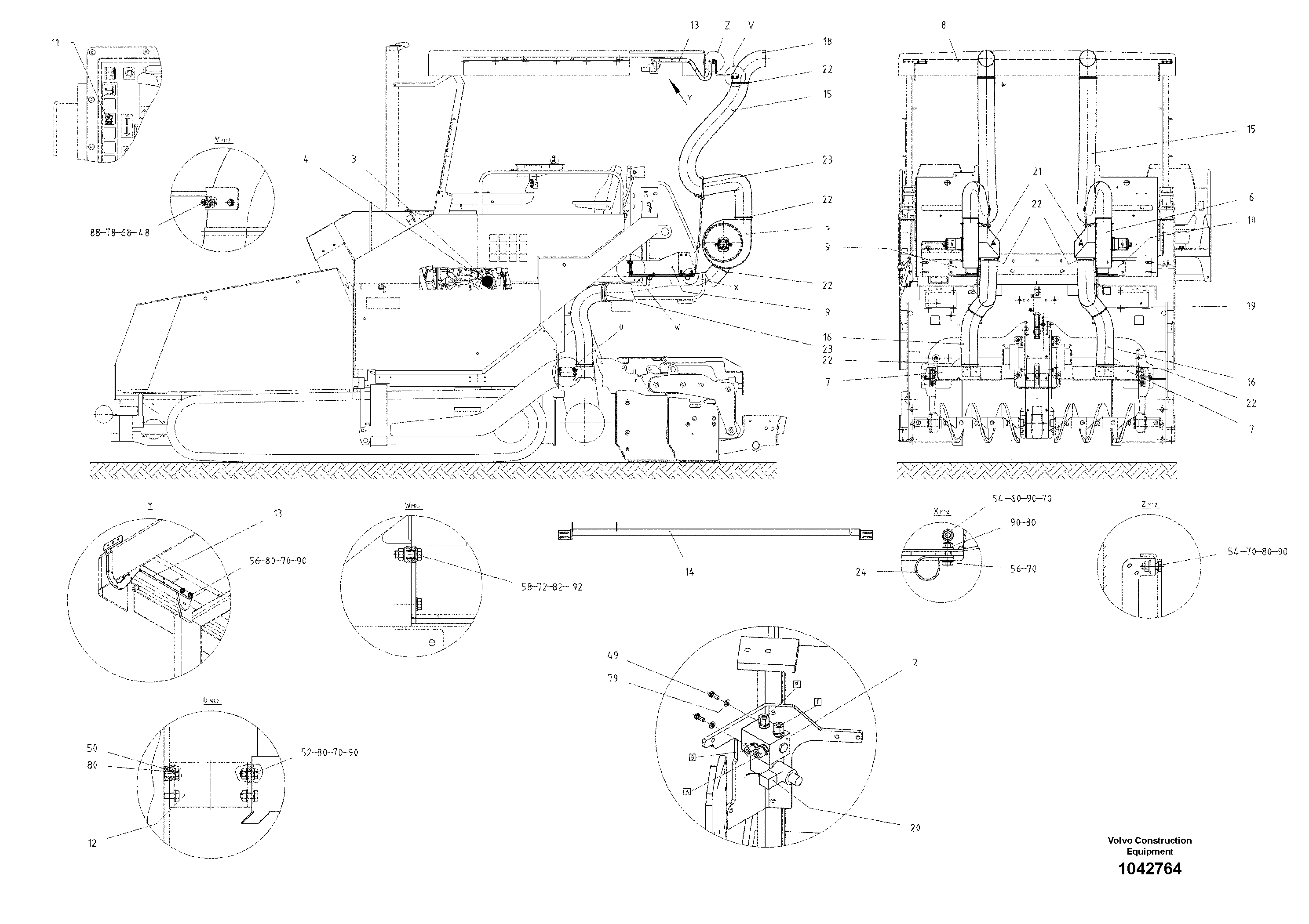 Схема запчастей Volvo ABG6820 - 21001 Fume extractor ABG6820 S/N 20836 -