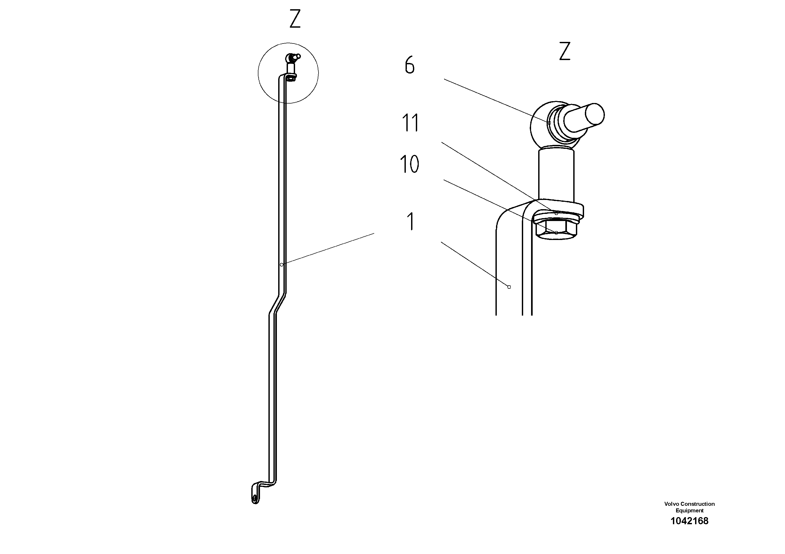 Схема запчастей Volvo ABG6820 - 50704 Indicator Arm ABG6820 S/N 20836 -