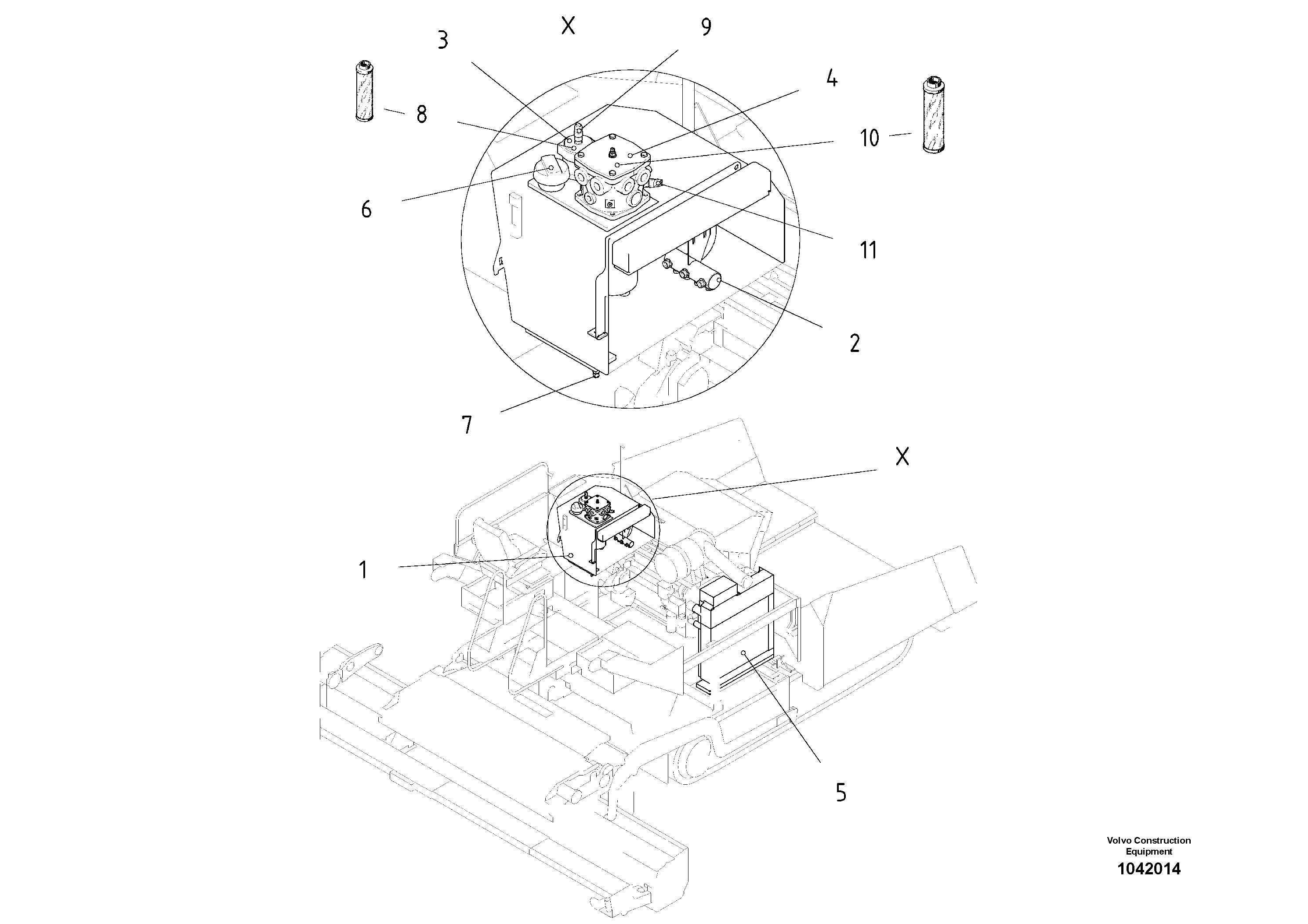 Схема запчастей Volvo ABG6820 - 48192 Hydraulics for engine and tank ABG6820 S/N 20836 -