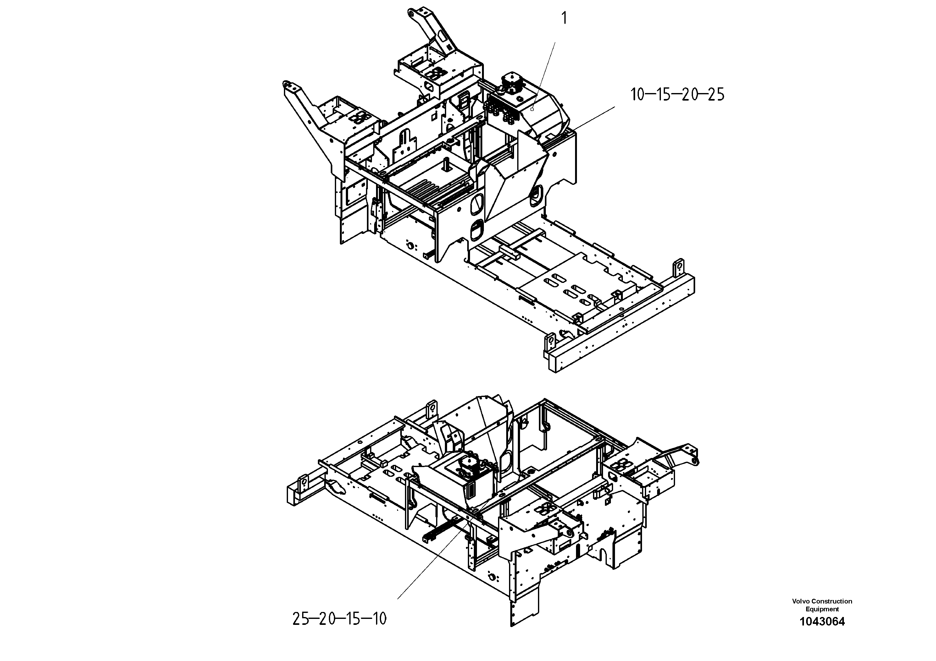 Схема запчастей Volvo ABG6820 - 54839 Масляный бак ABG6820 S/N 20836 -