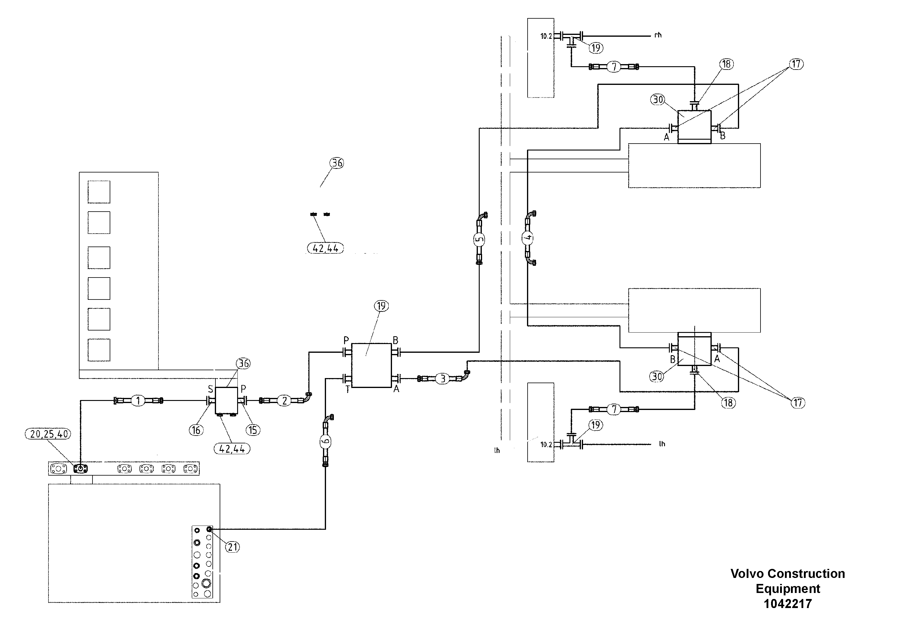 Схема запчастей Volvo ABG6820 - 60818 Hydraulics for fumes recovery ABG6820 S/N 20836 -