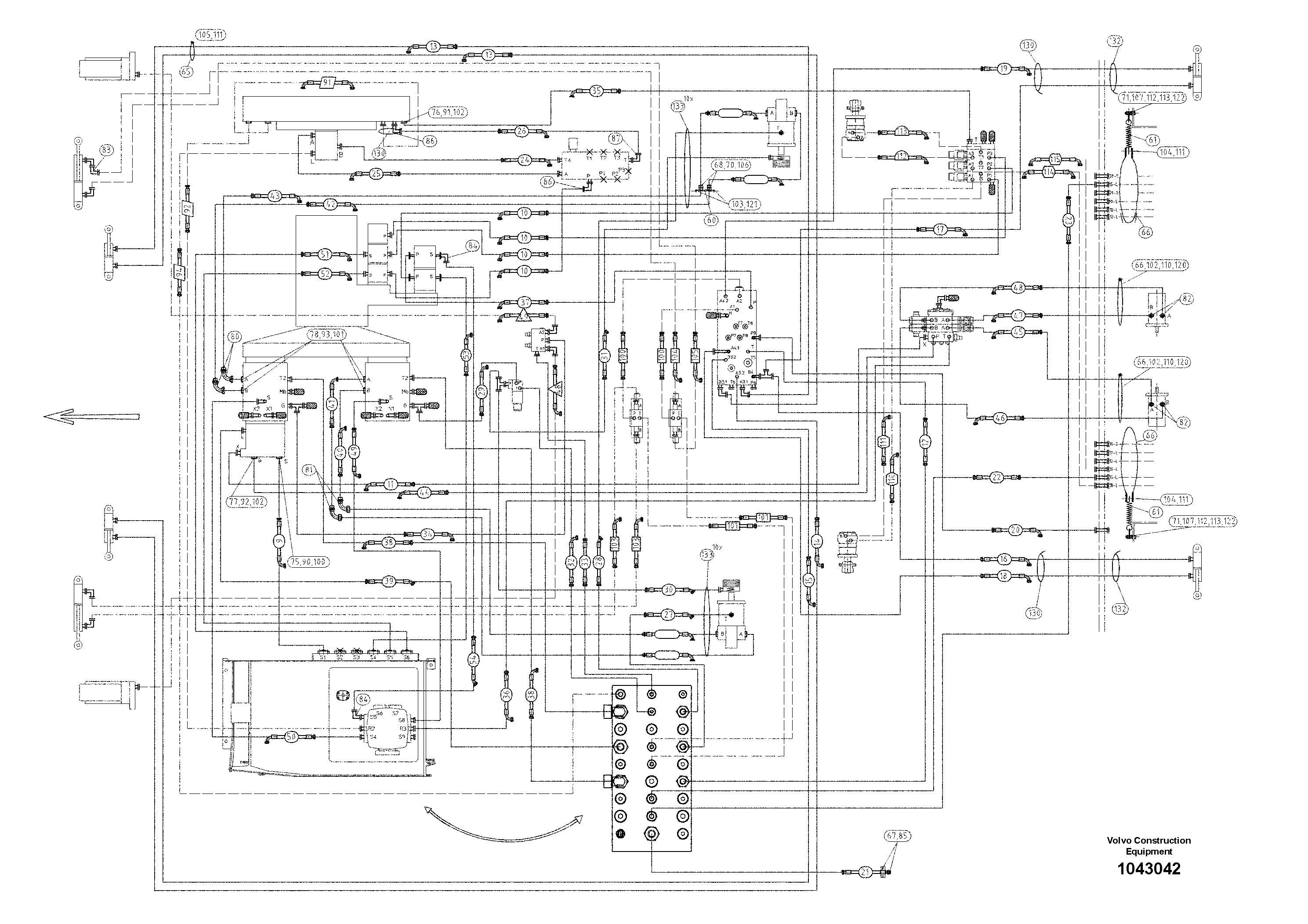 Схема запчастей Volvo ABG6820 - 72690 Hydraulic lines ABG6820 S/N 20836 -