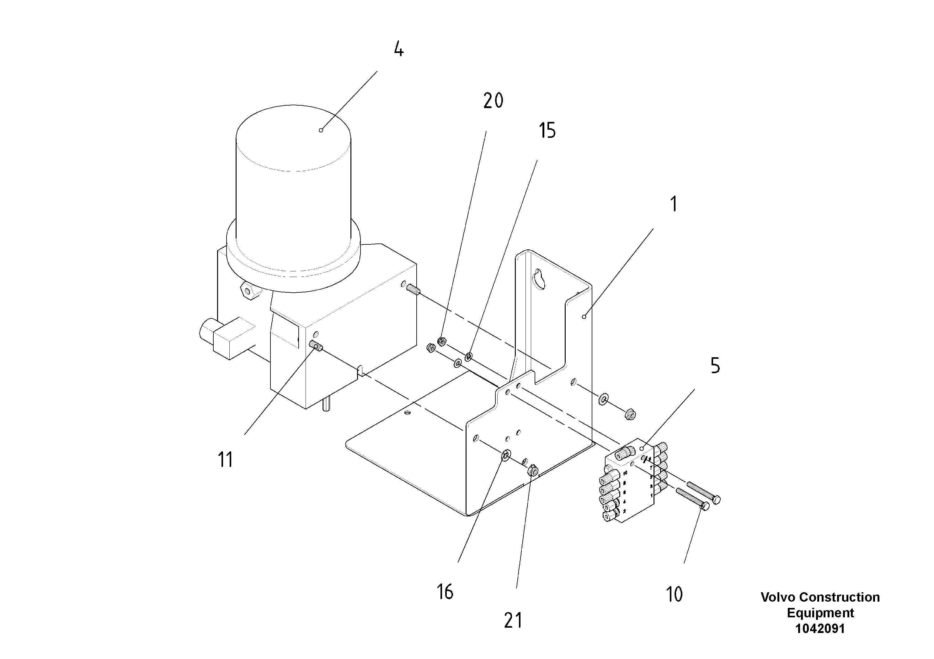 Схема запчастей Volvo ABG6820 - 51104 lubrication pump ABG6820 S/N 20836 -