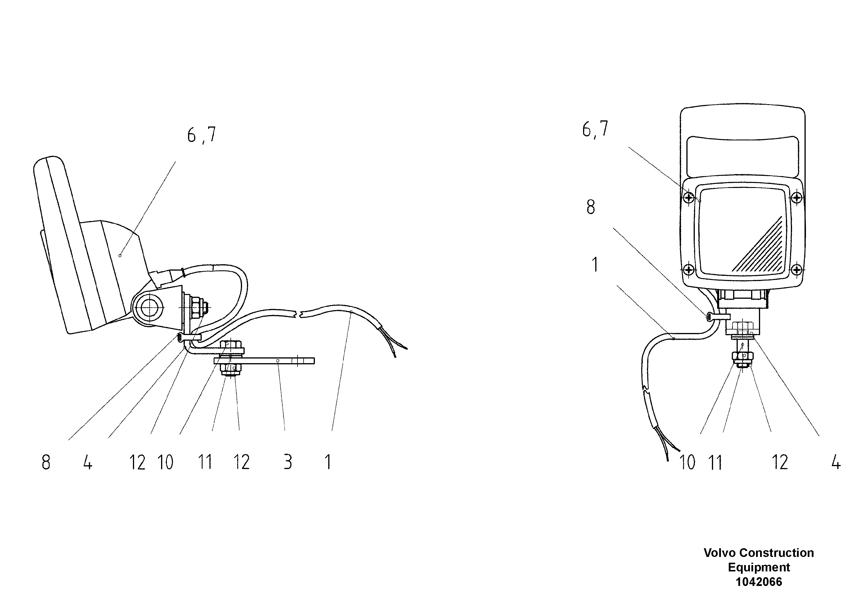 Схема запчастей Volvo ABG6820 - 56322 4 Work lights ABG6820 S/N 20836 -