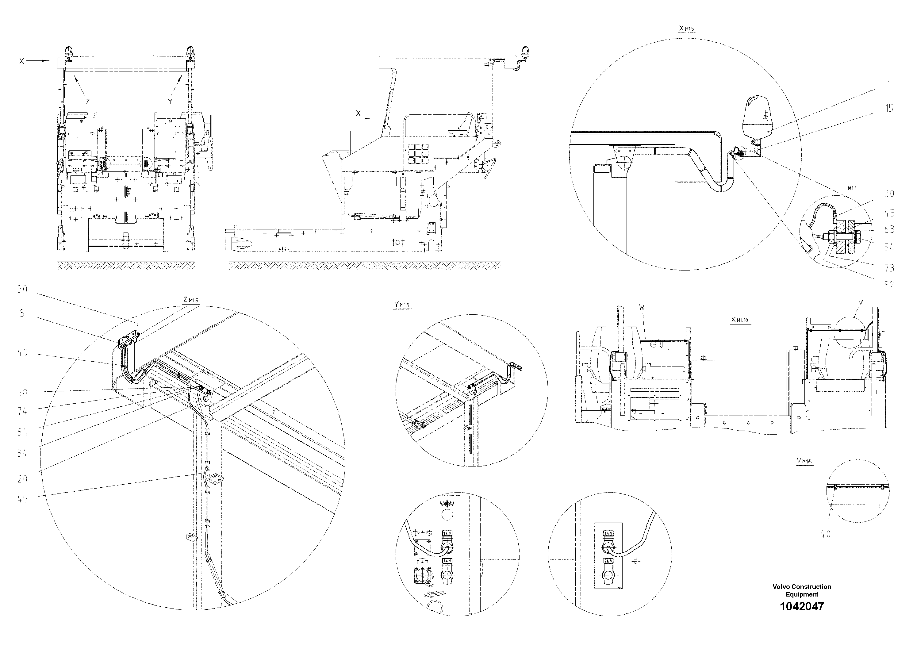 Схема запчастей Volvo ABG6820 - 56328 rotating beacon ABG6820 S/N 20836 -