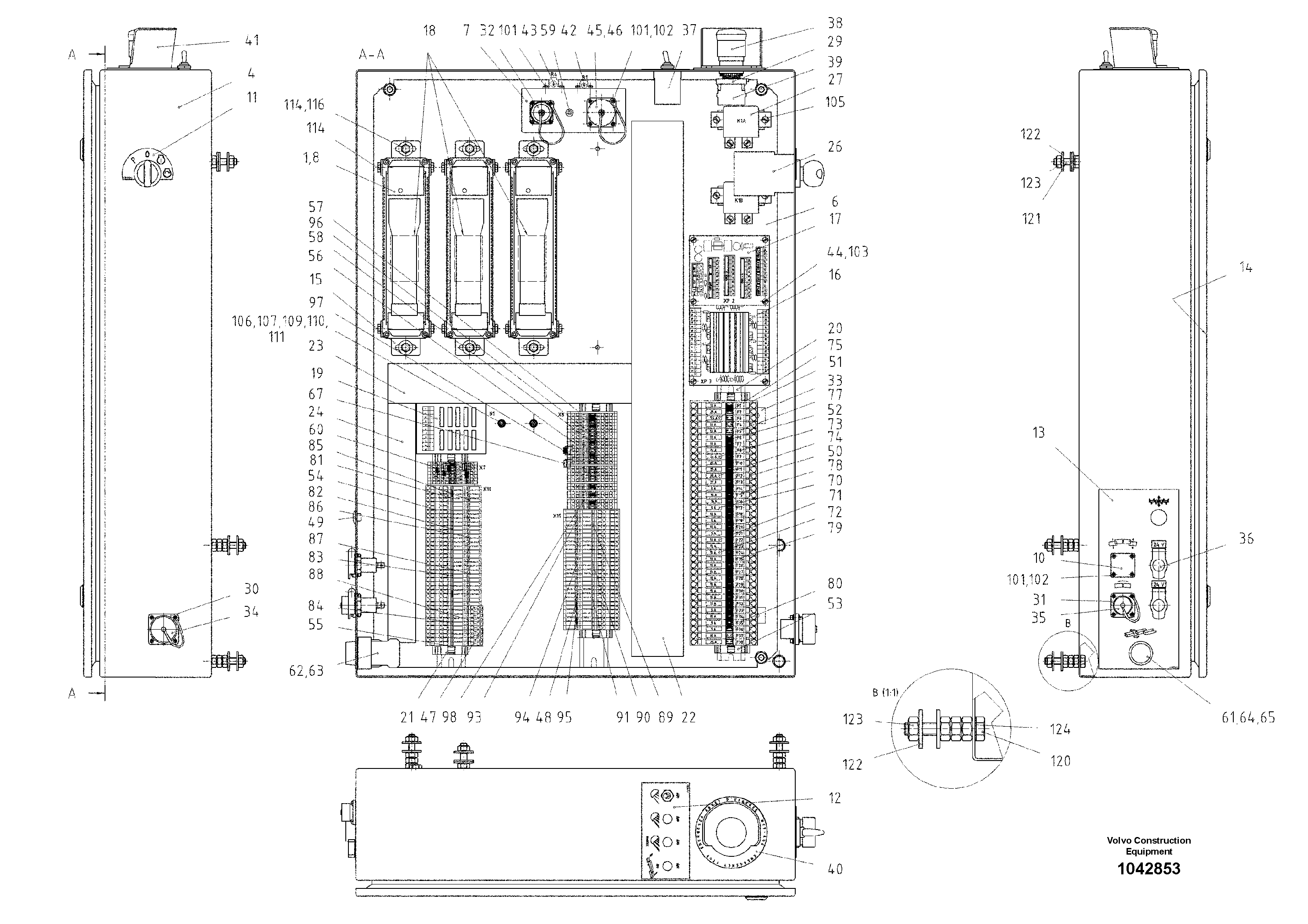 Схема запчастей Volvo ABG6820 - 52545 main distributor ABG6820 S/N 20836 -