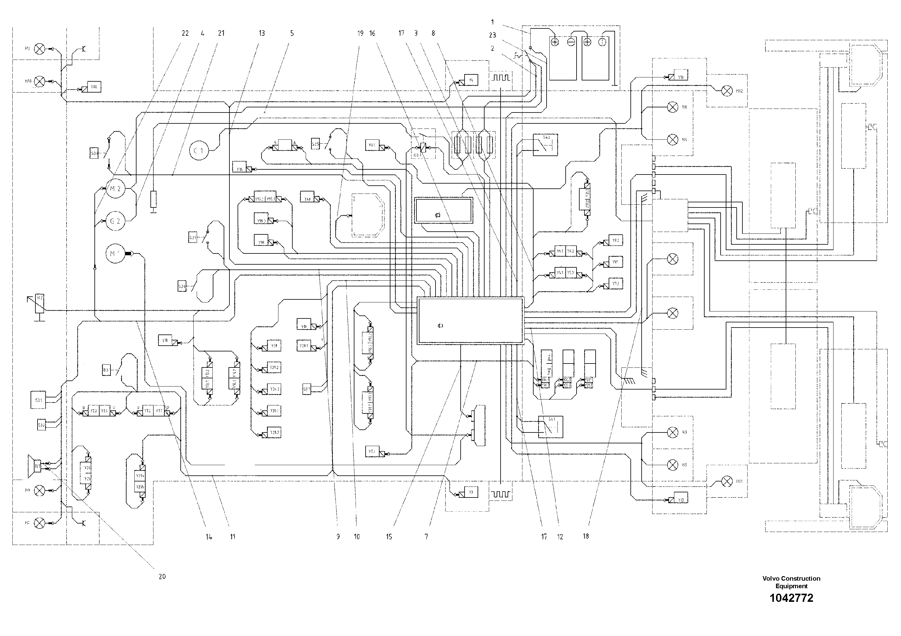Схема запчастей Volvo ABG6820 - 47795 Cable kit machine ABG6820 S/N 20836 -