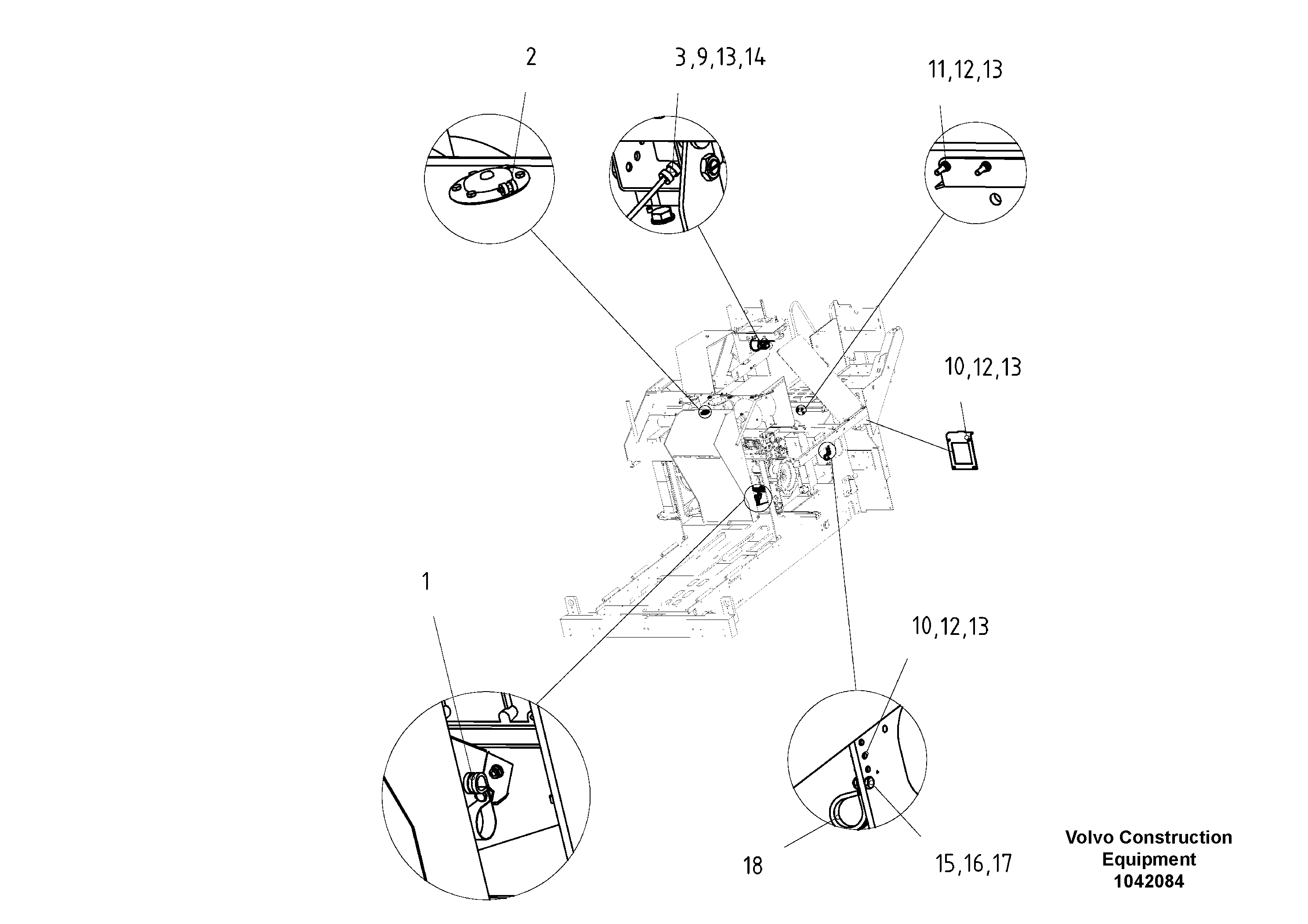 Схема запчастей Volvo ABG6820 - 54086 Mounting parts for electronics ABG6820 S/N 20836 -