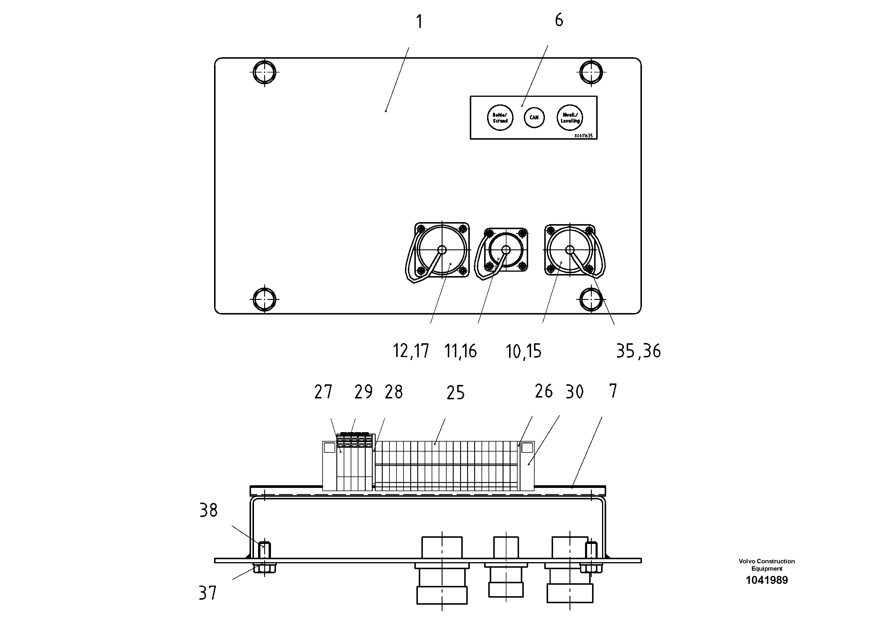 Схема запчастей Volvo ABG6820 - 54089 Distributor ABG6820 S/N 20836 -