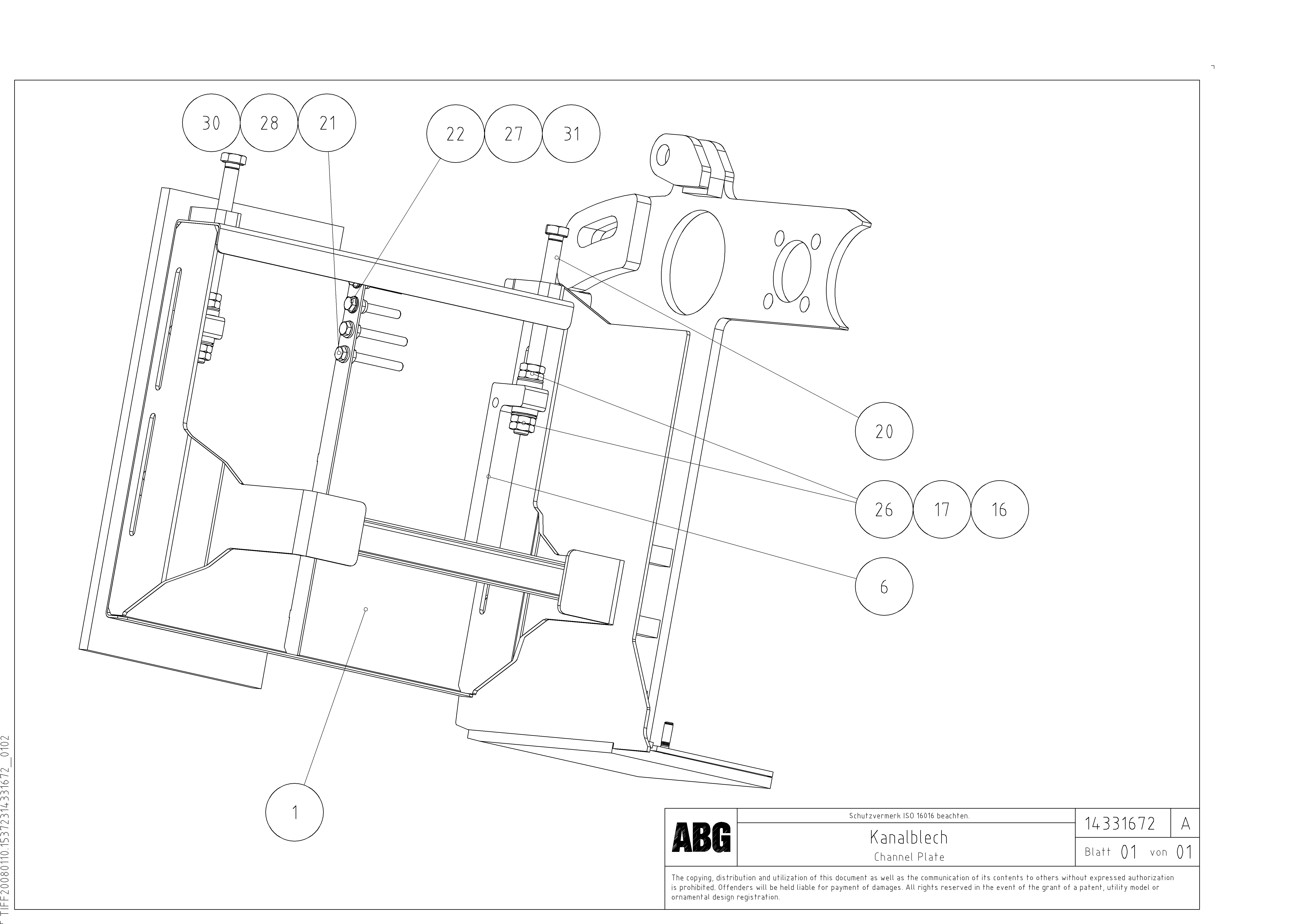 Схема запчастей Volvo ABG6820 - 80870 Channel plate for extension VB 88 ETC ATT. SCREED 3,0 - 10,0M ABG6820, ABG7820/ABG7820B