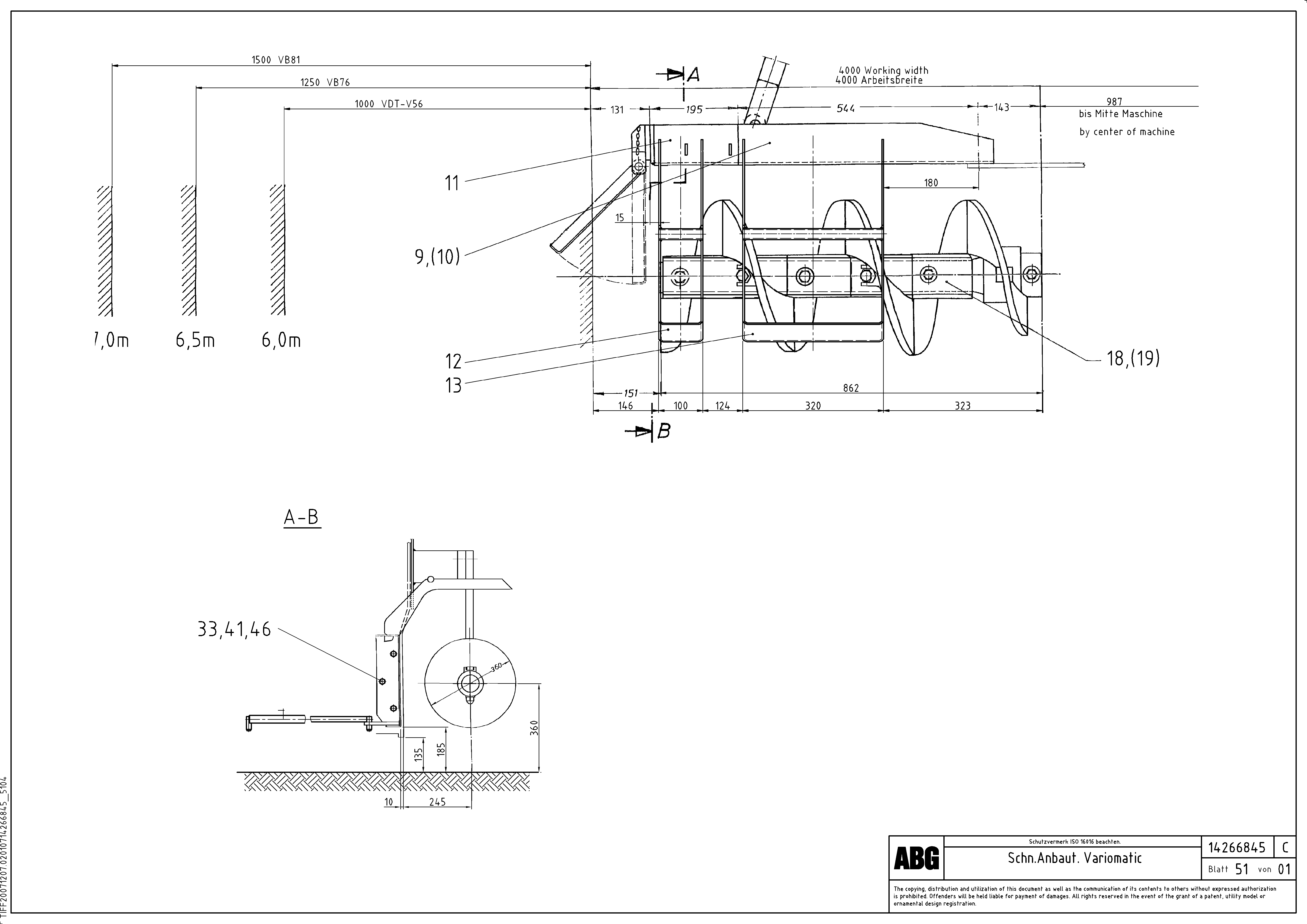 Схема запчастей Volvo ABG6820 - 34954 Auger extensions Variomatic VDT-V 78 GTC ATT. SCREEDS 2,5 - 9,0M ABG6820,ABG7820,ABG7820B