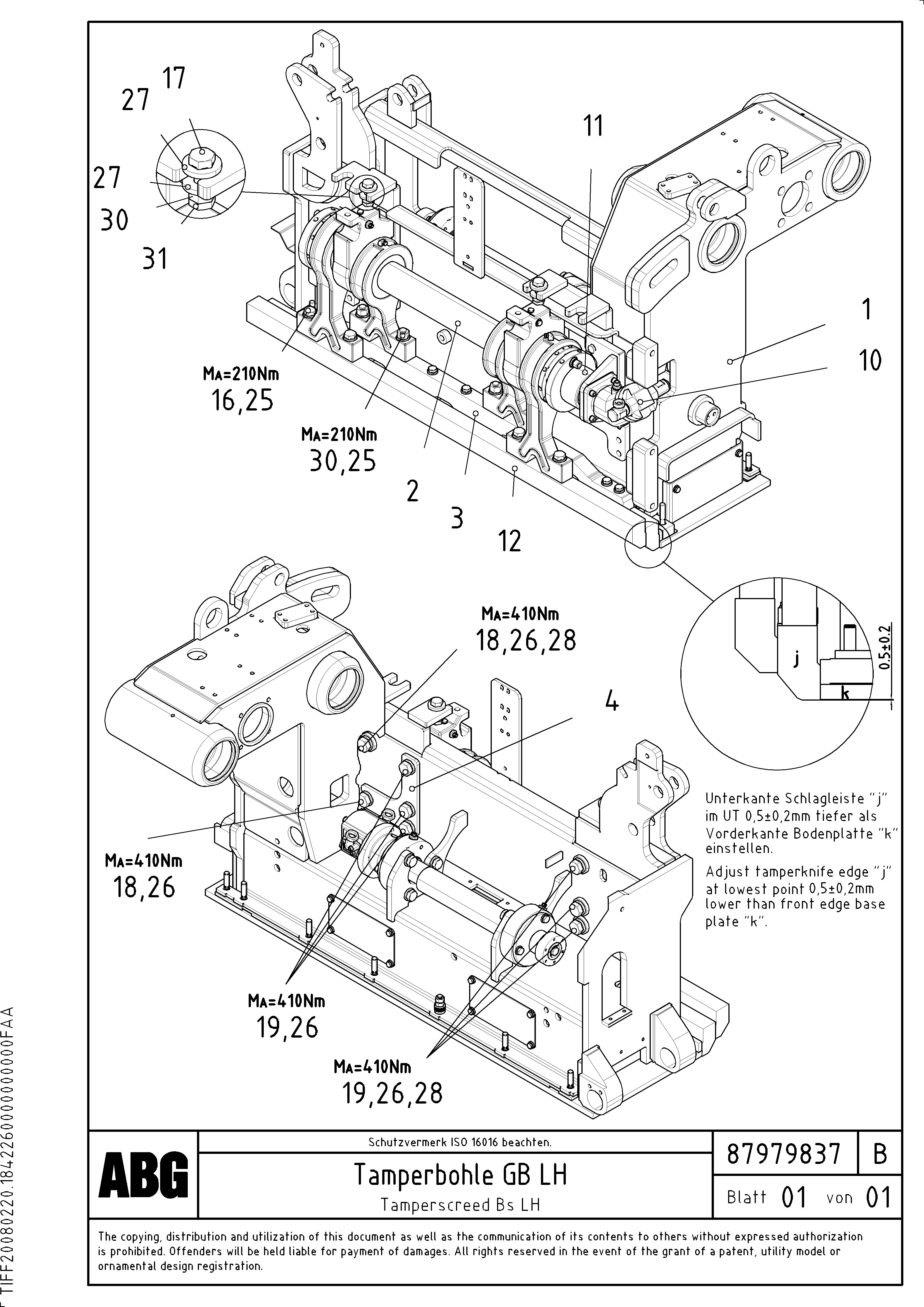 Схема запчастей Volvo ABG6820 - 84590 Tamper for basic screed VDT-V 78 GTC ATT. SCREEDS 2,5 - 9,0M ABG6820,ABG7820,ABG7820B