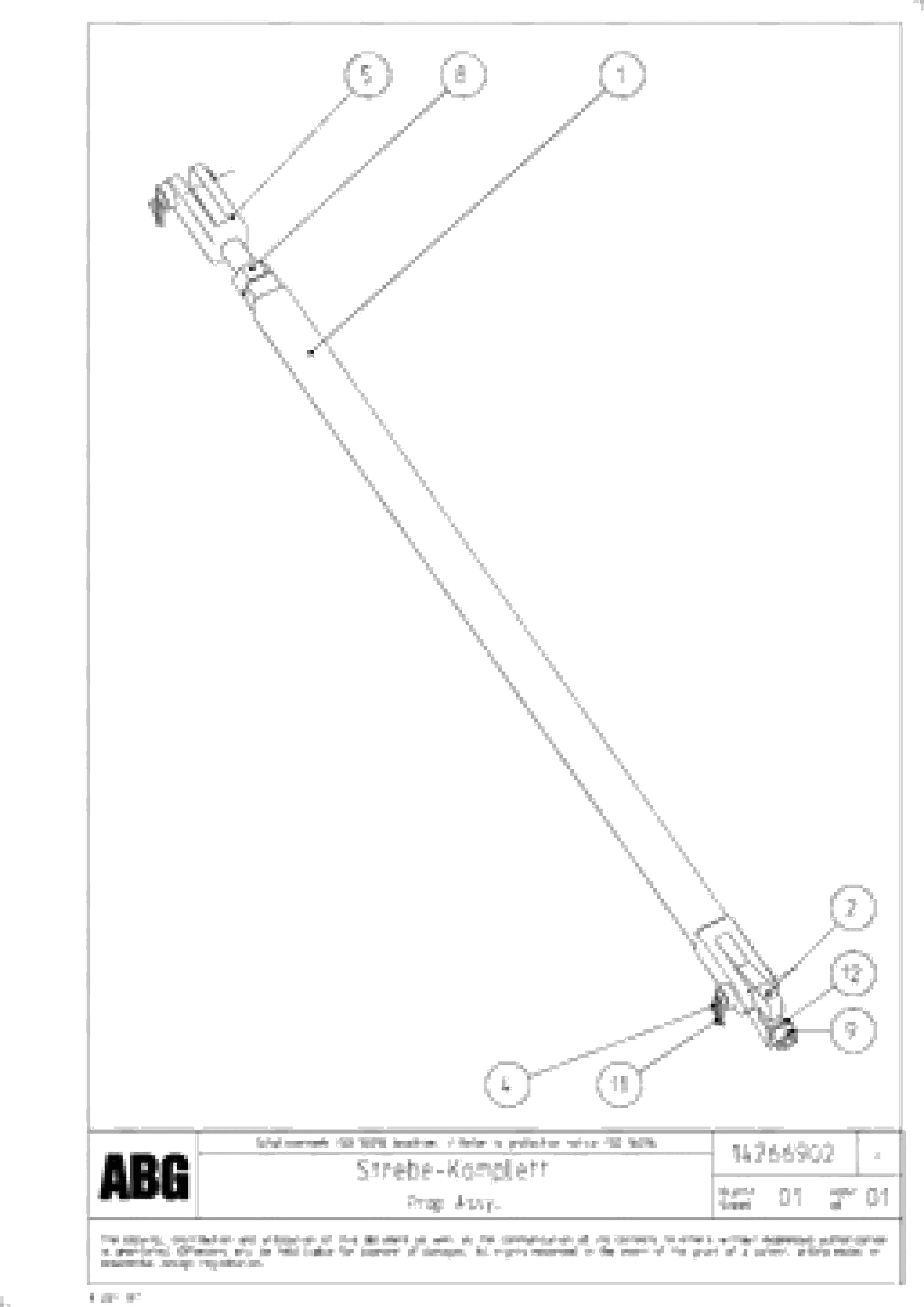 Схема запчастей Volvo ABG6820 - 70622 Prop assembly for auger extension VB 78 ETC ATT. SCREED 2,5 - 9,0 M ABG5820/6820/7820/7820B