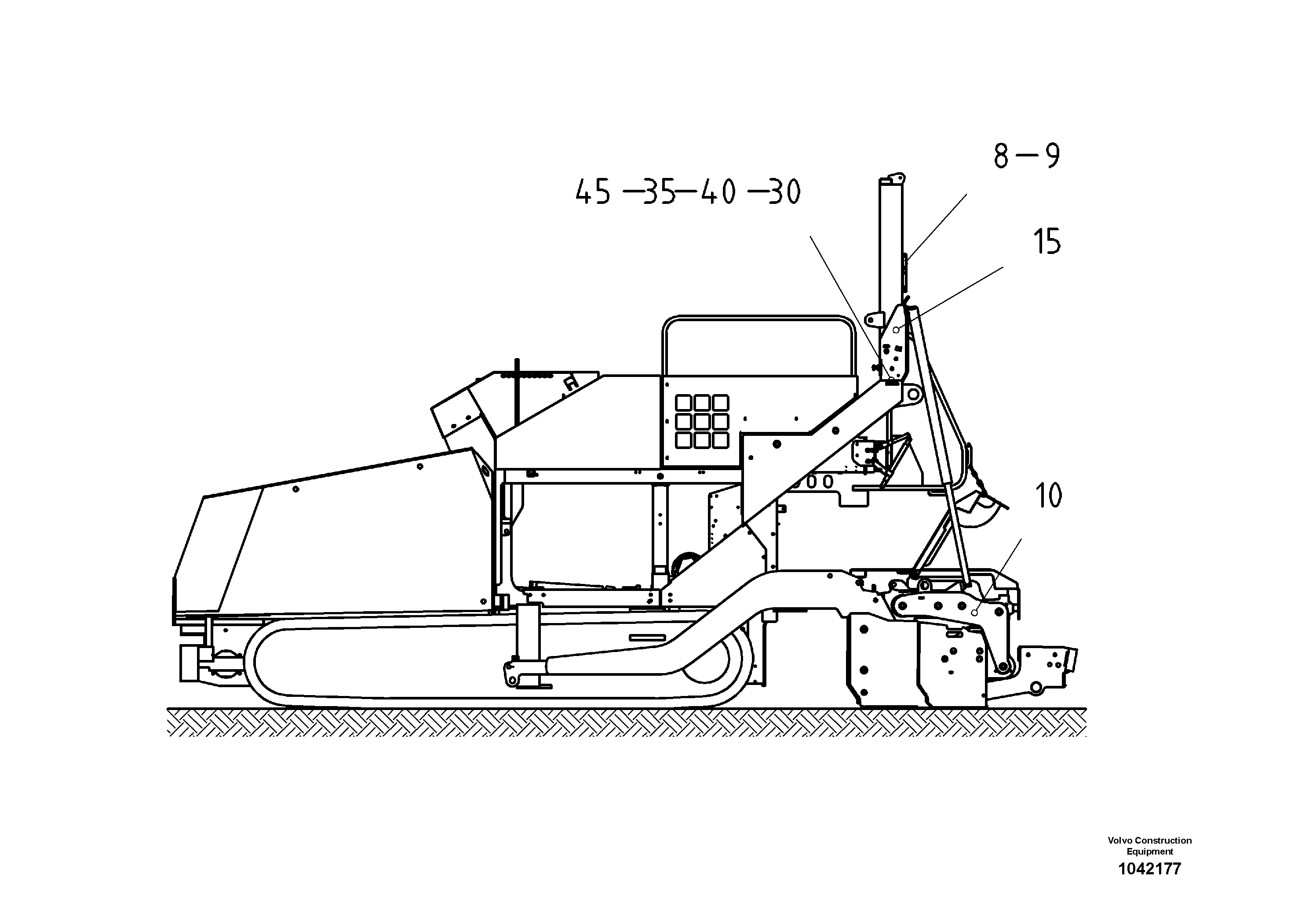 Схема запчастей Volvo ABG6820 - 55339 Screed load device ABG6820 S/N 20836 -