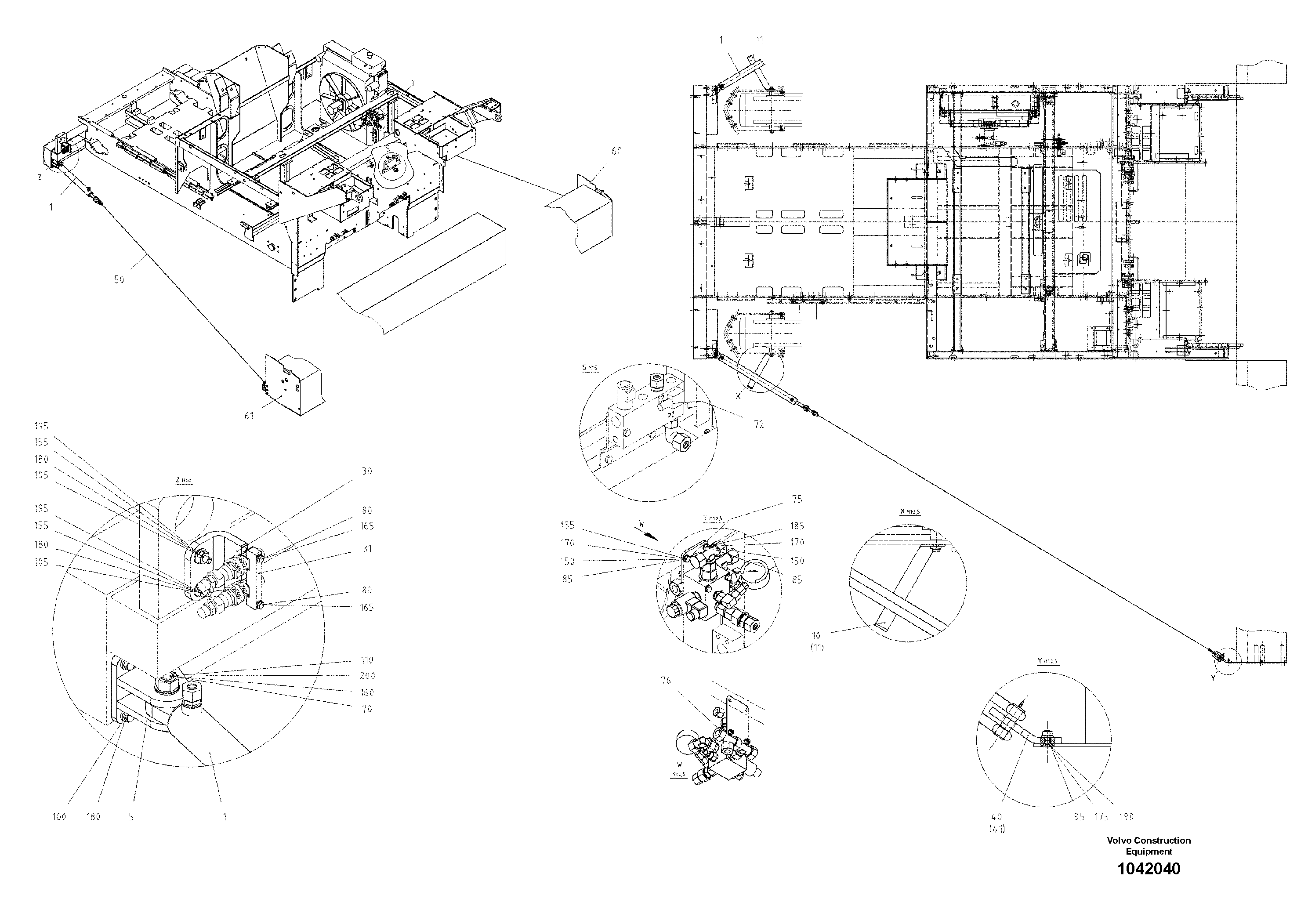 Схема запчастей Volvo ABG6820 - 64359 Screed tensioning device ABG6820 S/N 20836 -