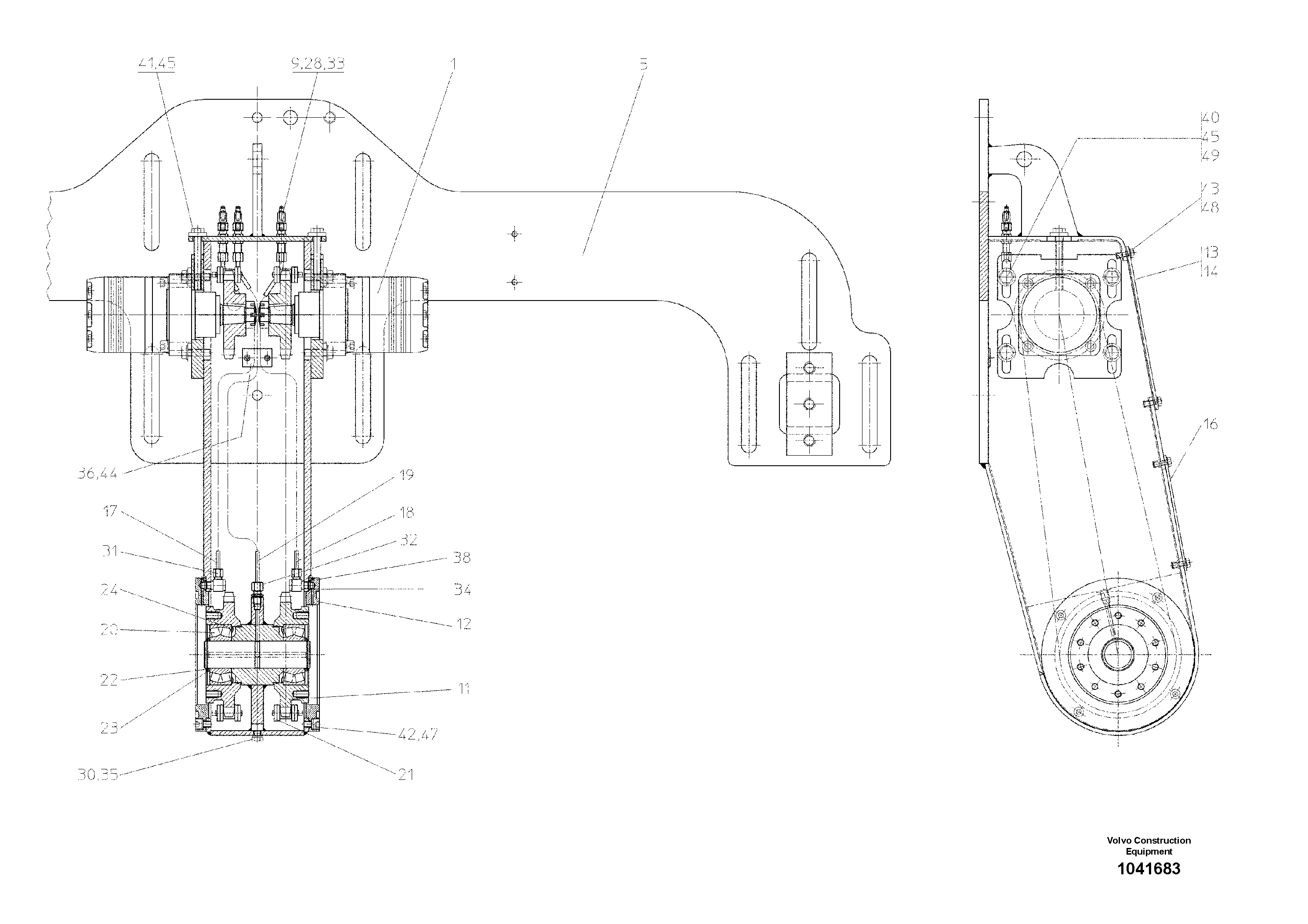 Схема запчастей Volvo ABG6820 - 98920 Auger Drive ABG6820 S/N 20836 -