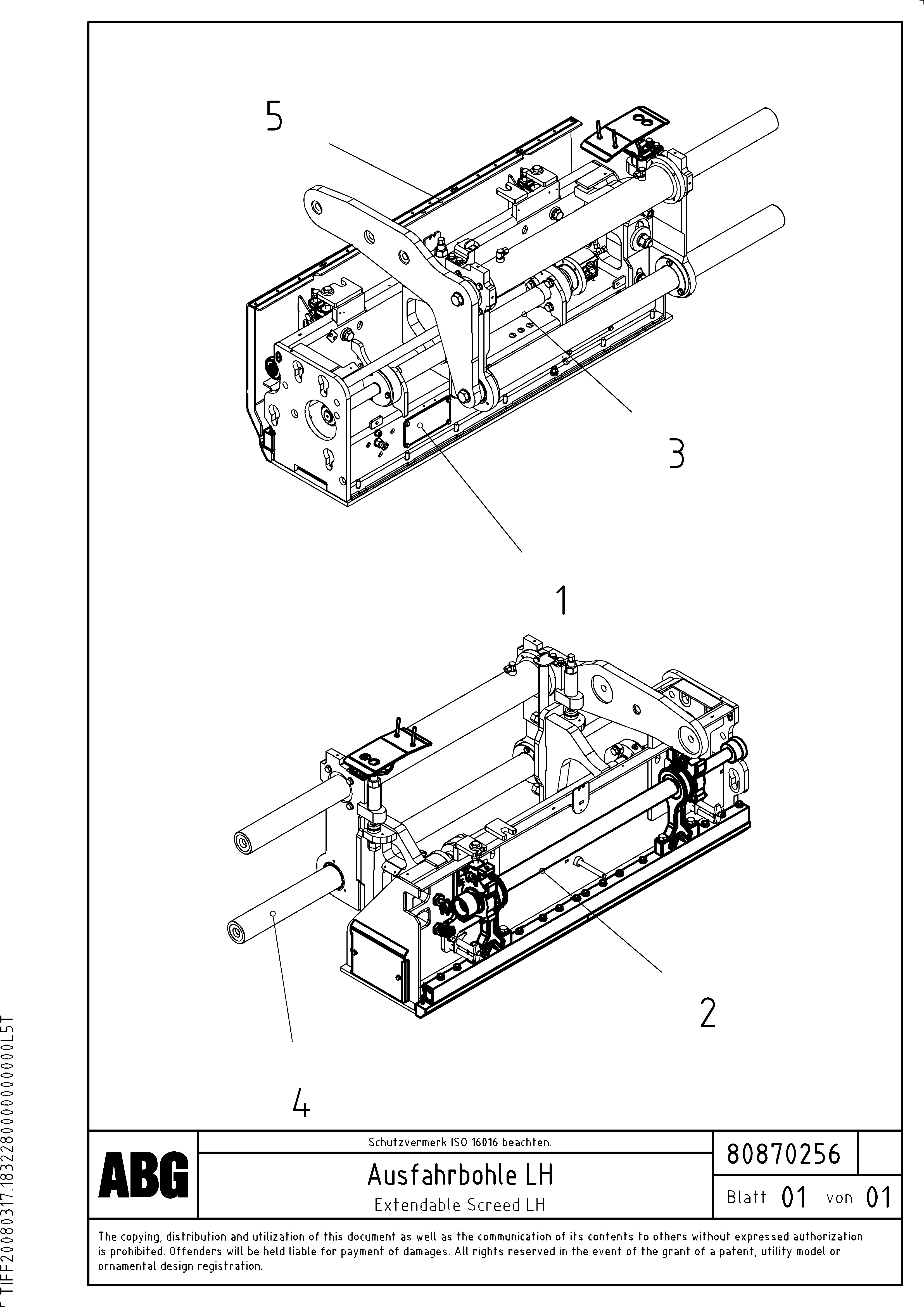 Схема запчастей Volvo ABG6820 - 68227 Extendable screed VB 88 GTC ATT. SCREEDS 3,0 -10,0M ABG6820, ABG7820/ABG7820B