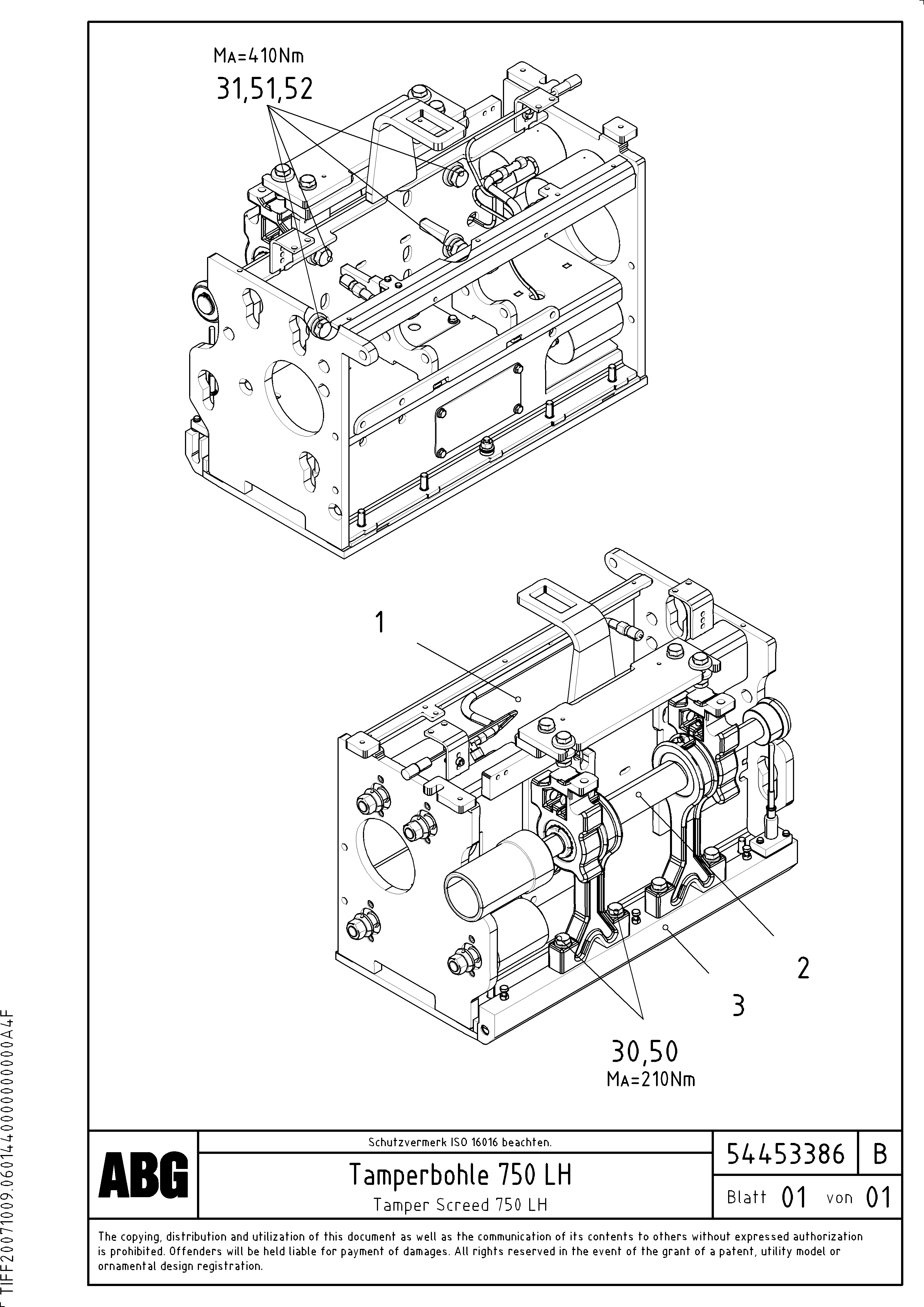 Схема запчастей Volvo ABG6820 - 72080 Tamper screed for extension VB-T 78 ETC ATT. SCREEDS 2,5 - 8,0M ABG6820
