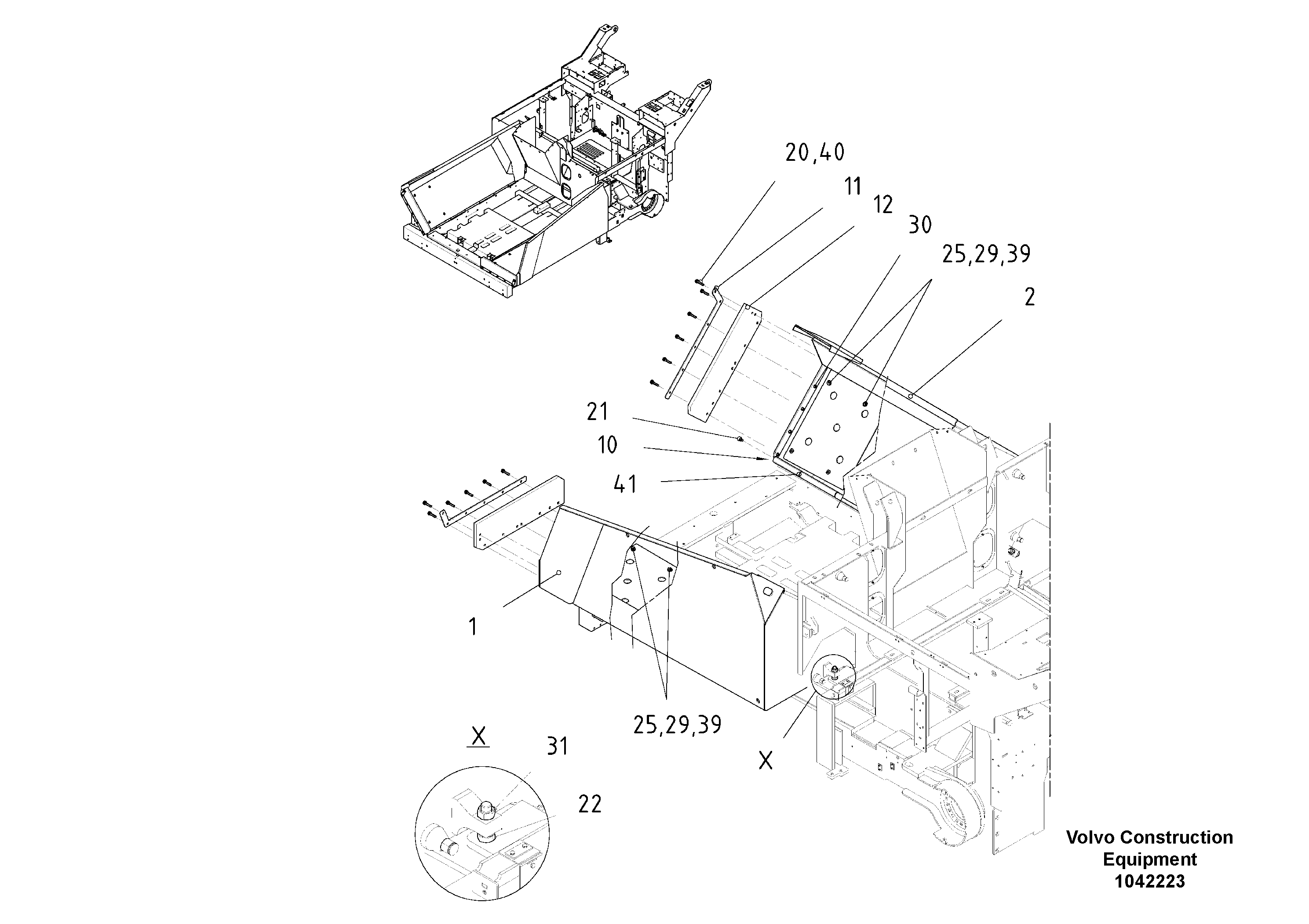 Схема запчастей Volvo ABG6820 - 52189 Hopper ABG6820 S/N 20836 -