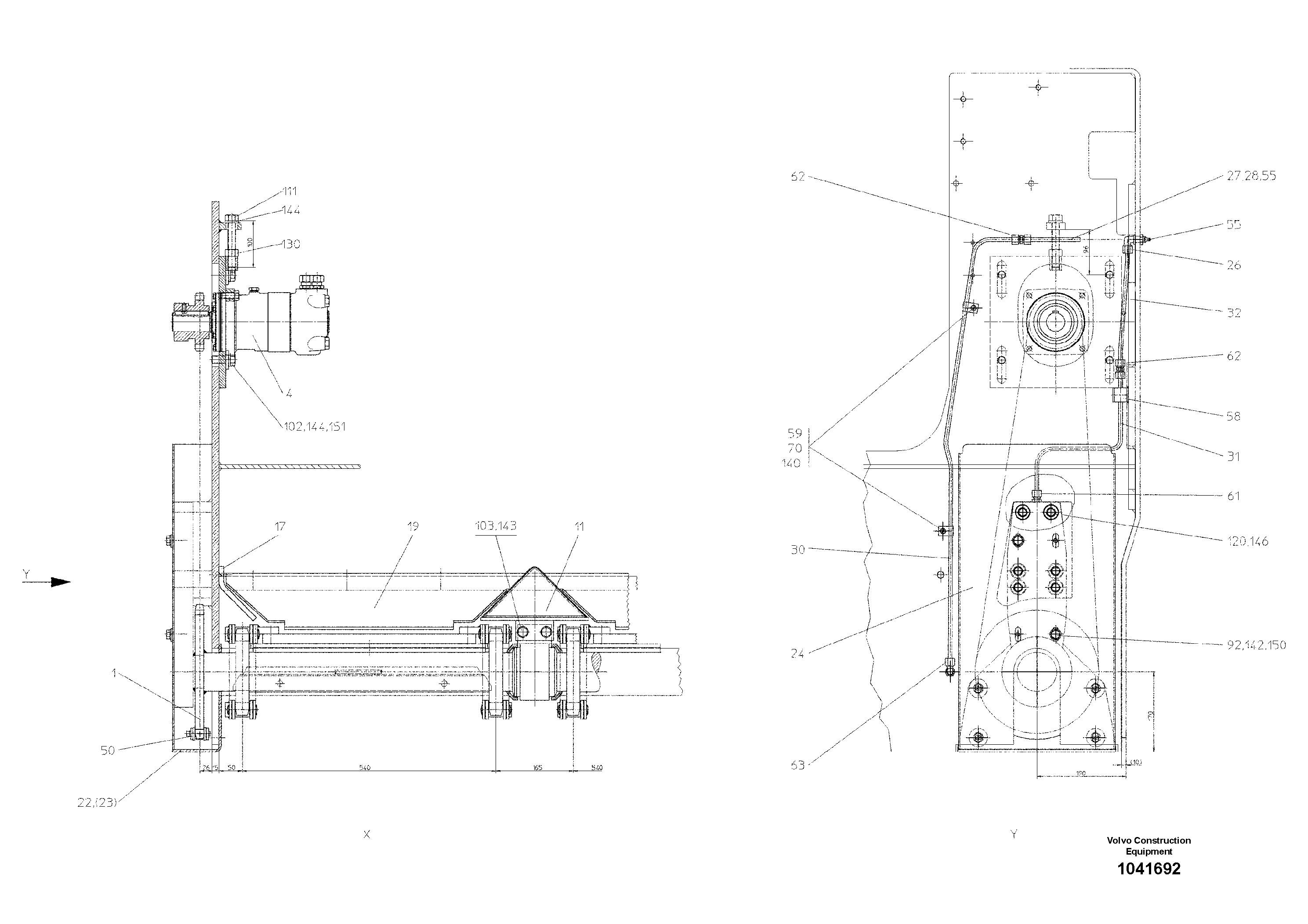 Схема запчастей Volvo ABG6820 - 52195 Conveyor ABG6820 S/N 20836 -